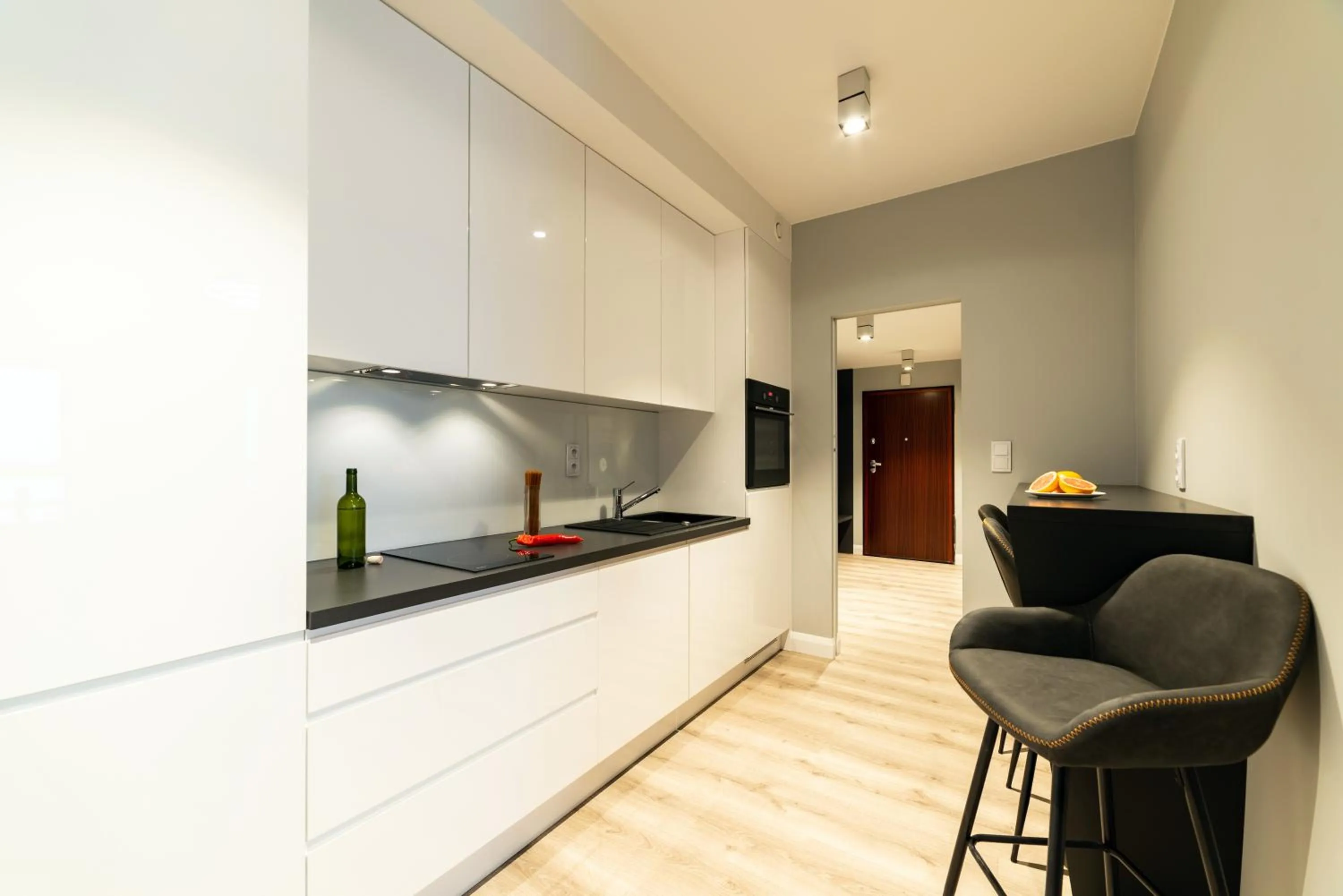 kitchen in Platinum Towers Central Apartments