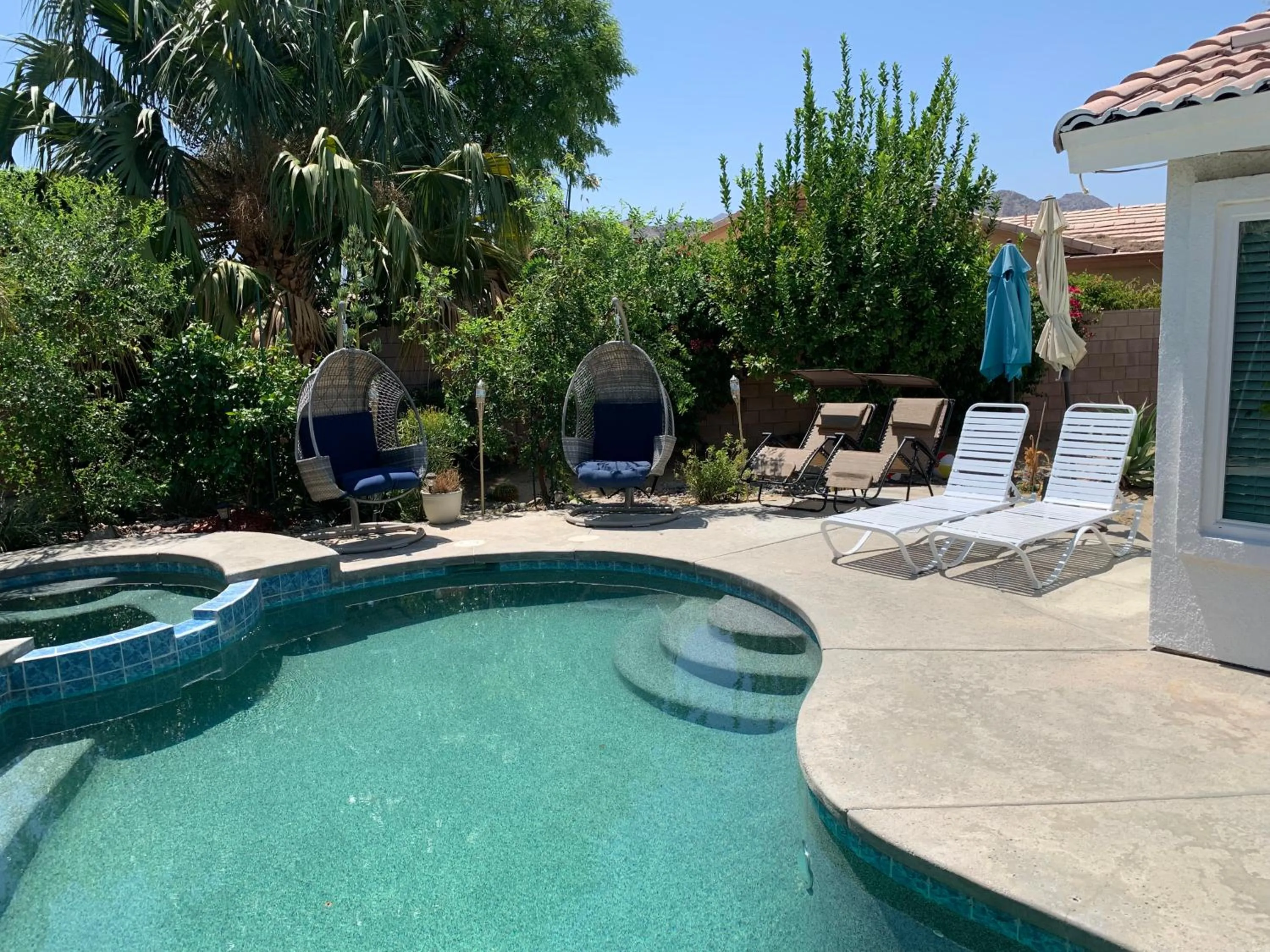 Pool view in 3 bedroom house with Private Pool, Spa&Golf Course!