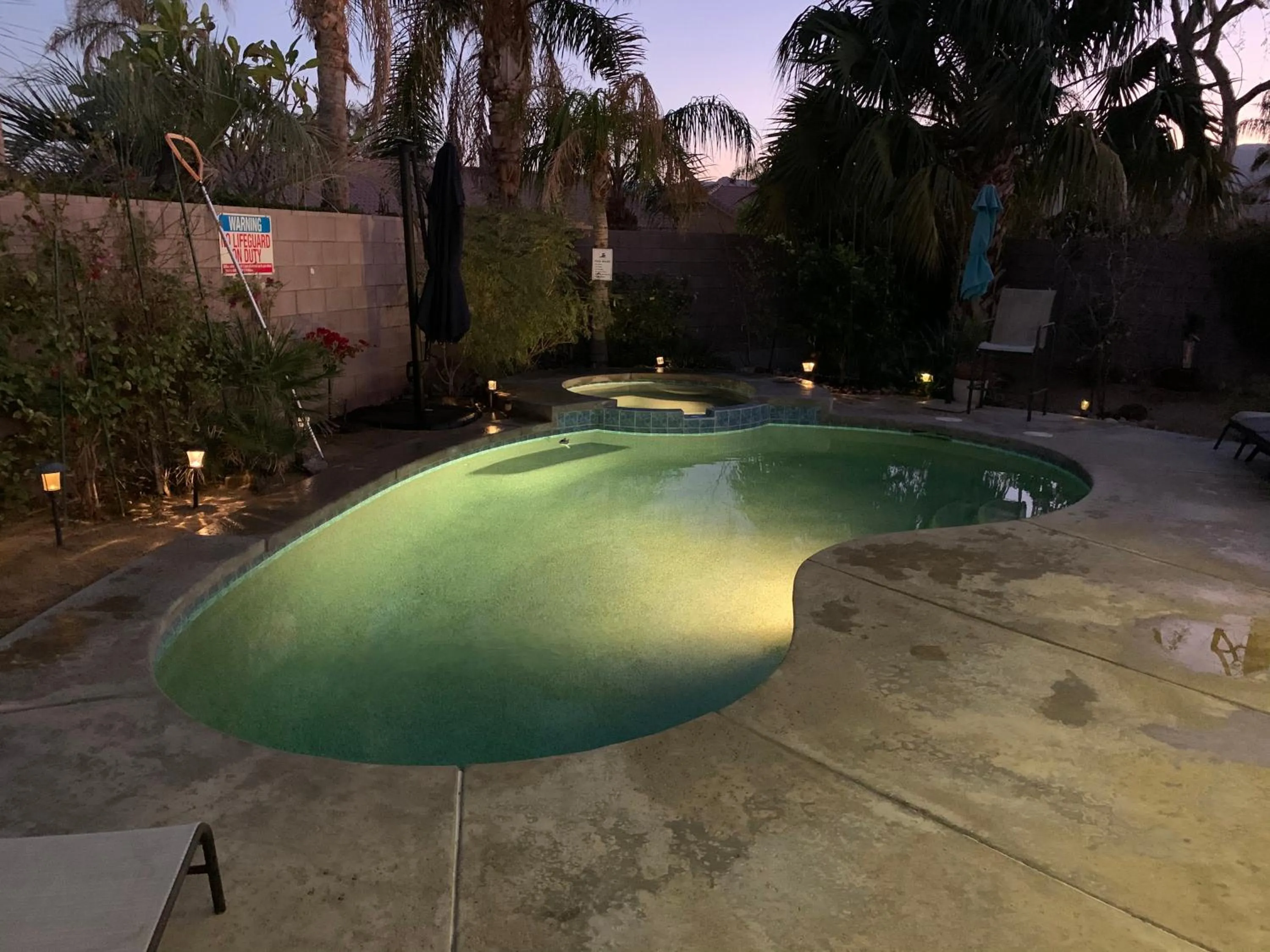 Pool view in 3 bedroom house with Private Pool, Spa&Golf Course!