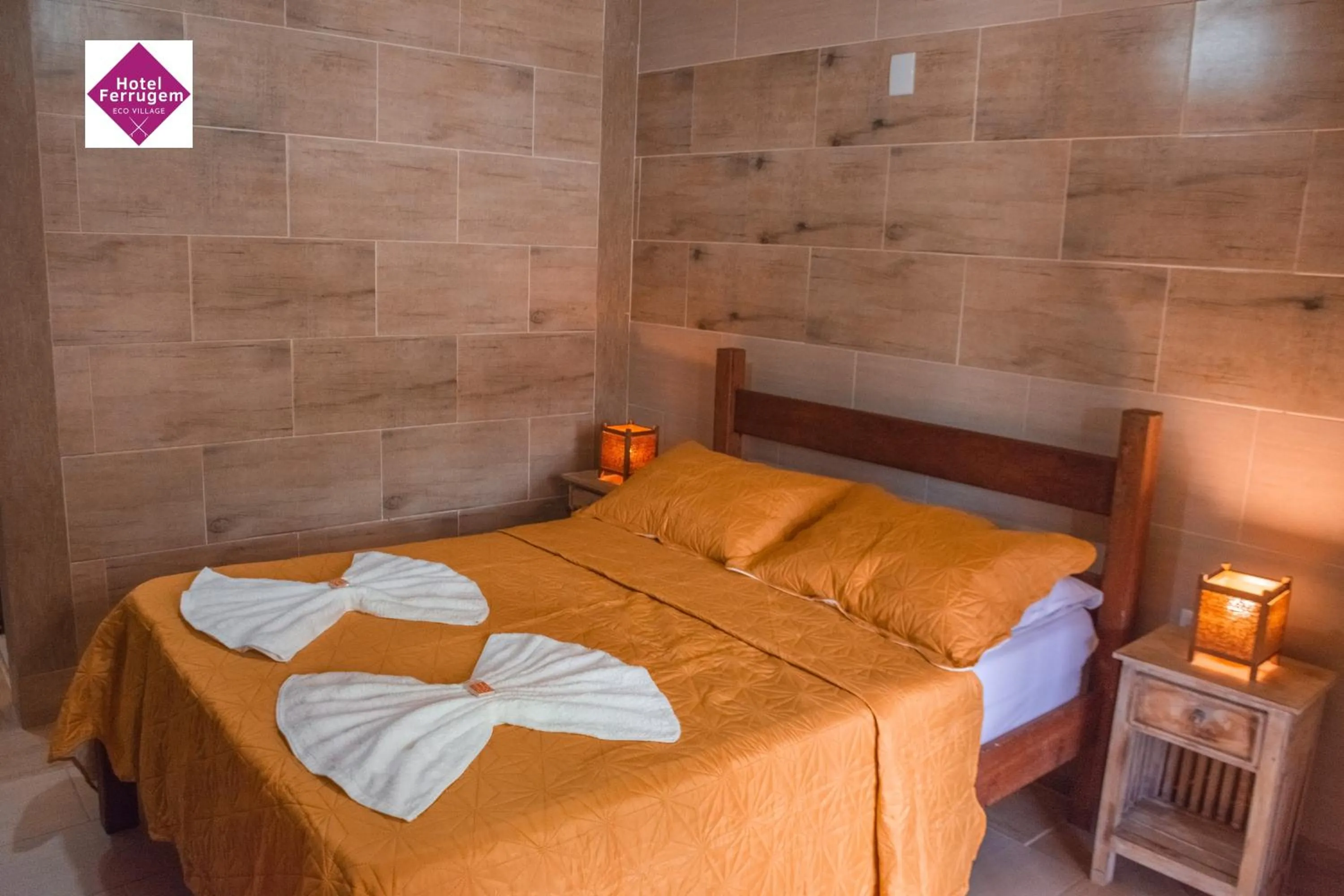 Bed in Hotel Ferrugem Eco Village