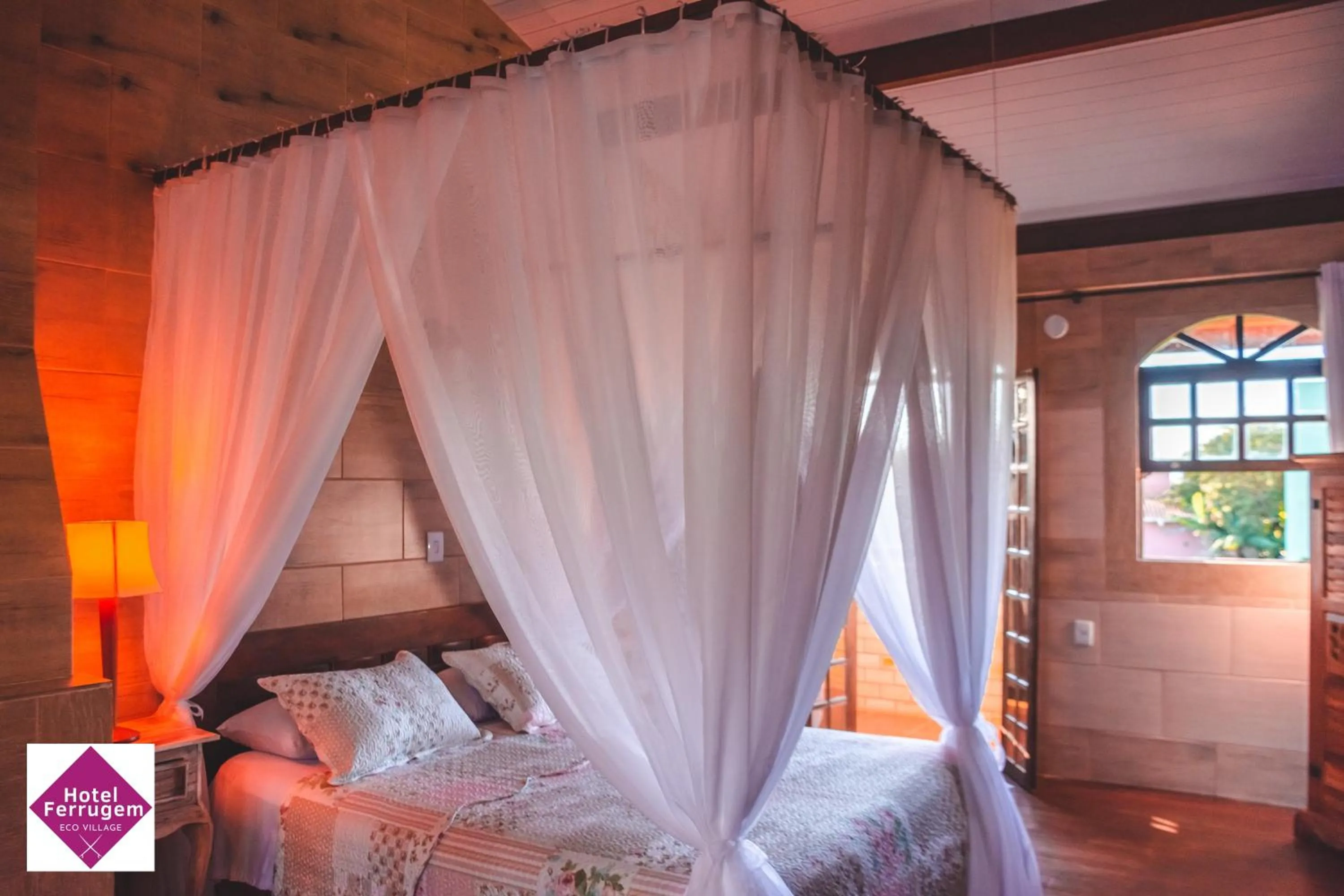 Bed in Hotel Ferrugem Eco Village