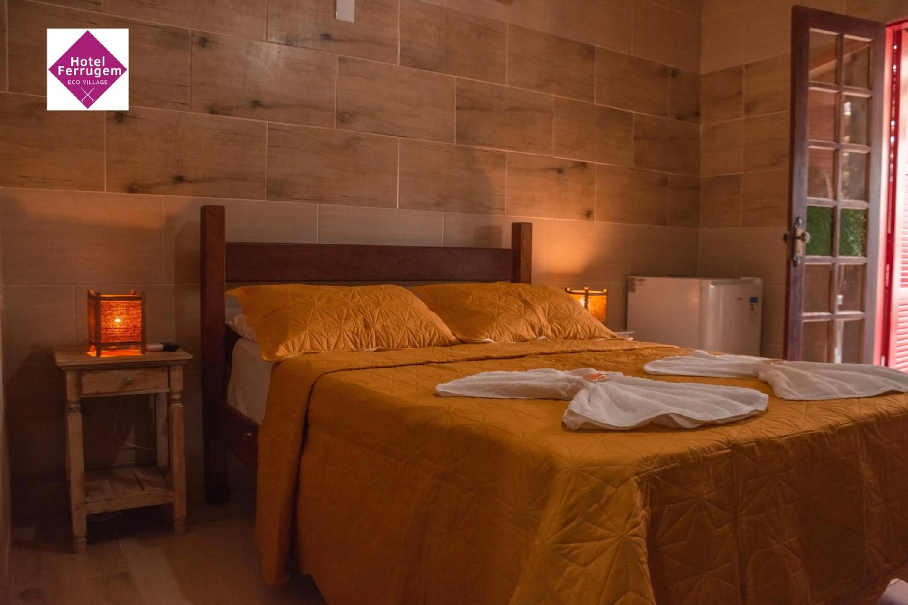 Bed in Hotel Ferrugem Eco Village