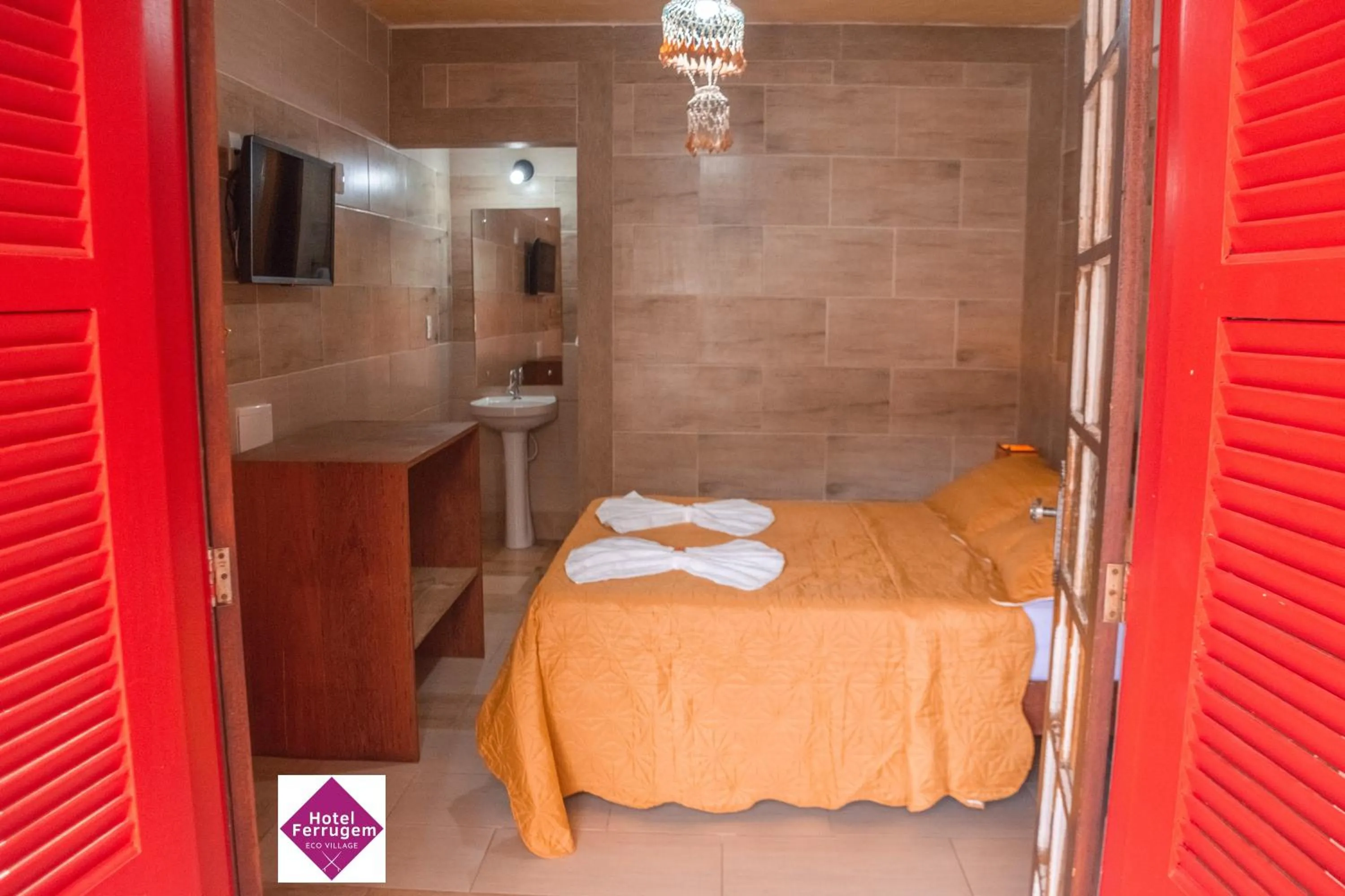 Bedroom, Bed in Hotel Ferrugem Eco Village