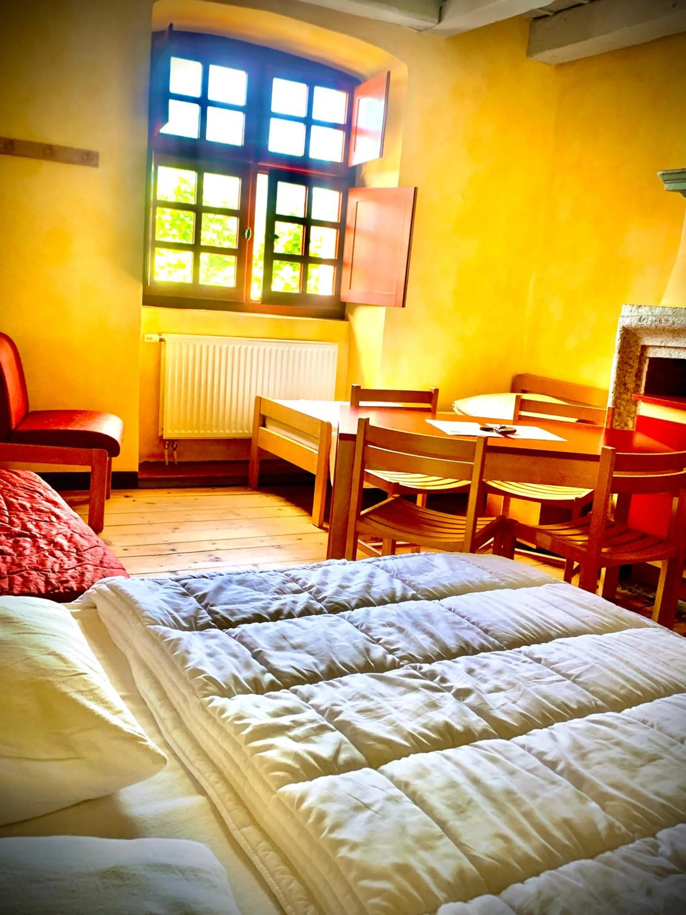 Living room, Bed in Le Pavillon des Officiers