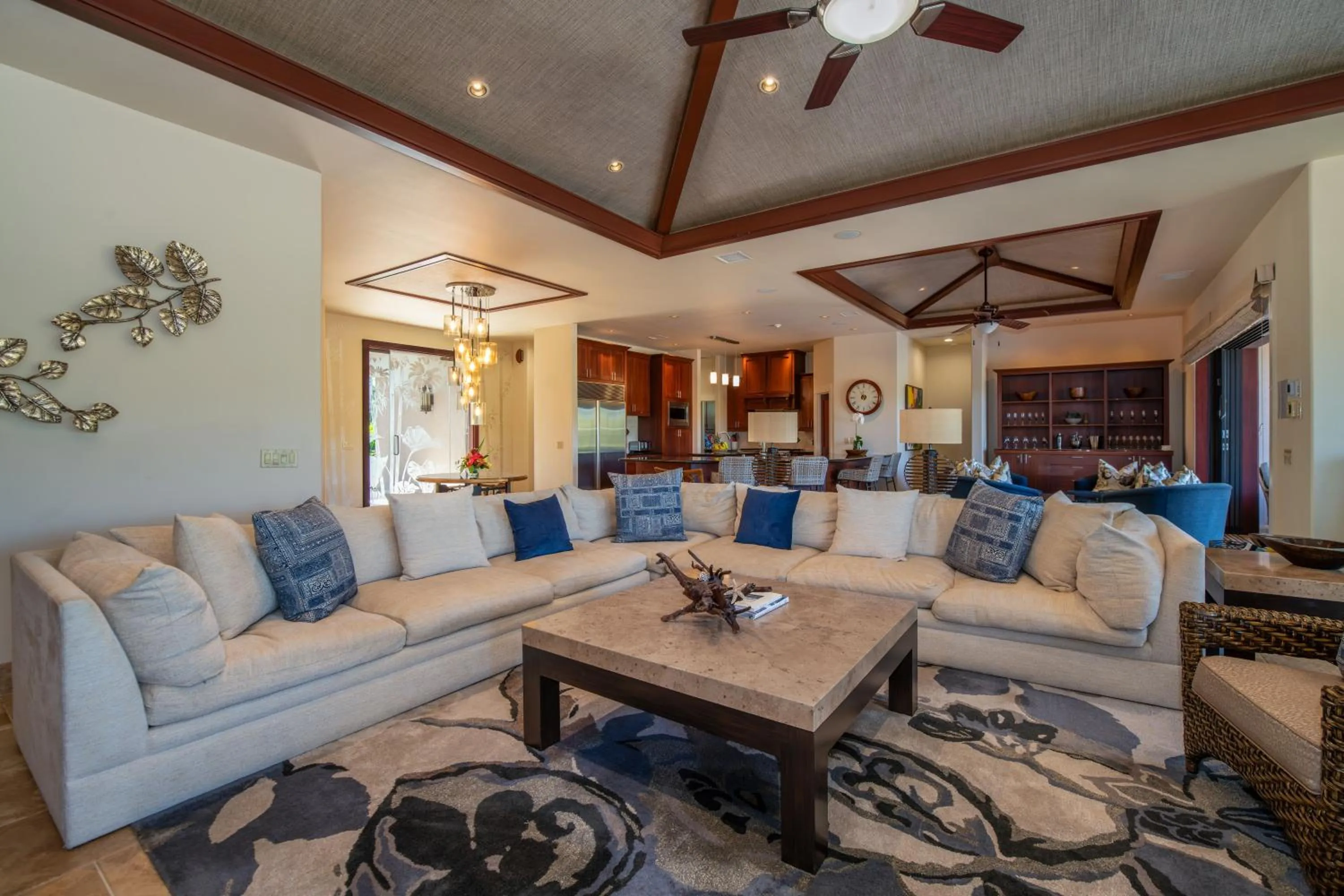 Living room in Mauna Lani Luxury Vacation Villas - CoralTree Residence Collection