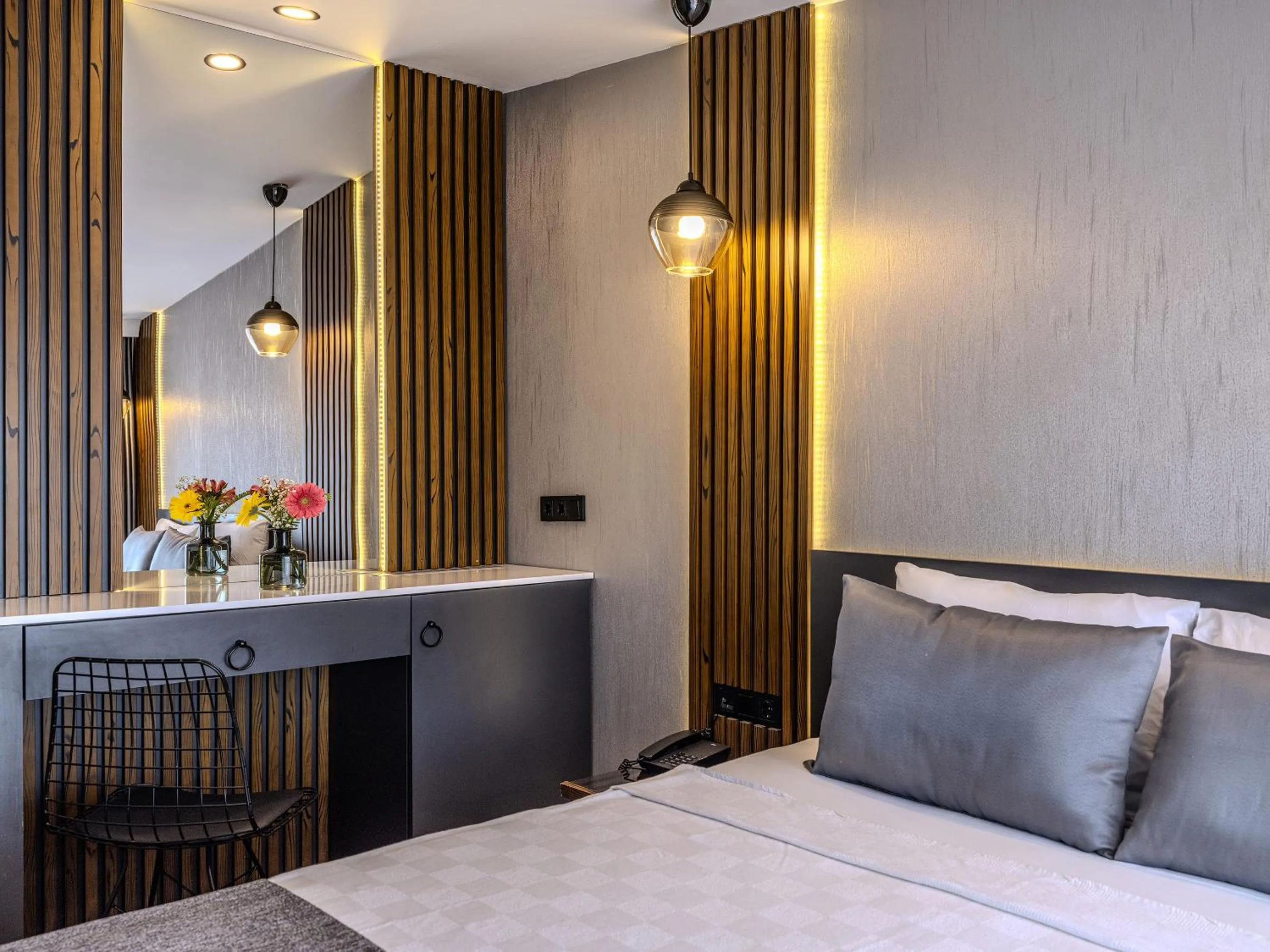 Patio, Bed in Adora Calma Beach Hotel Adults Only