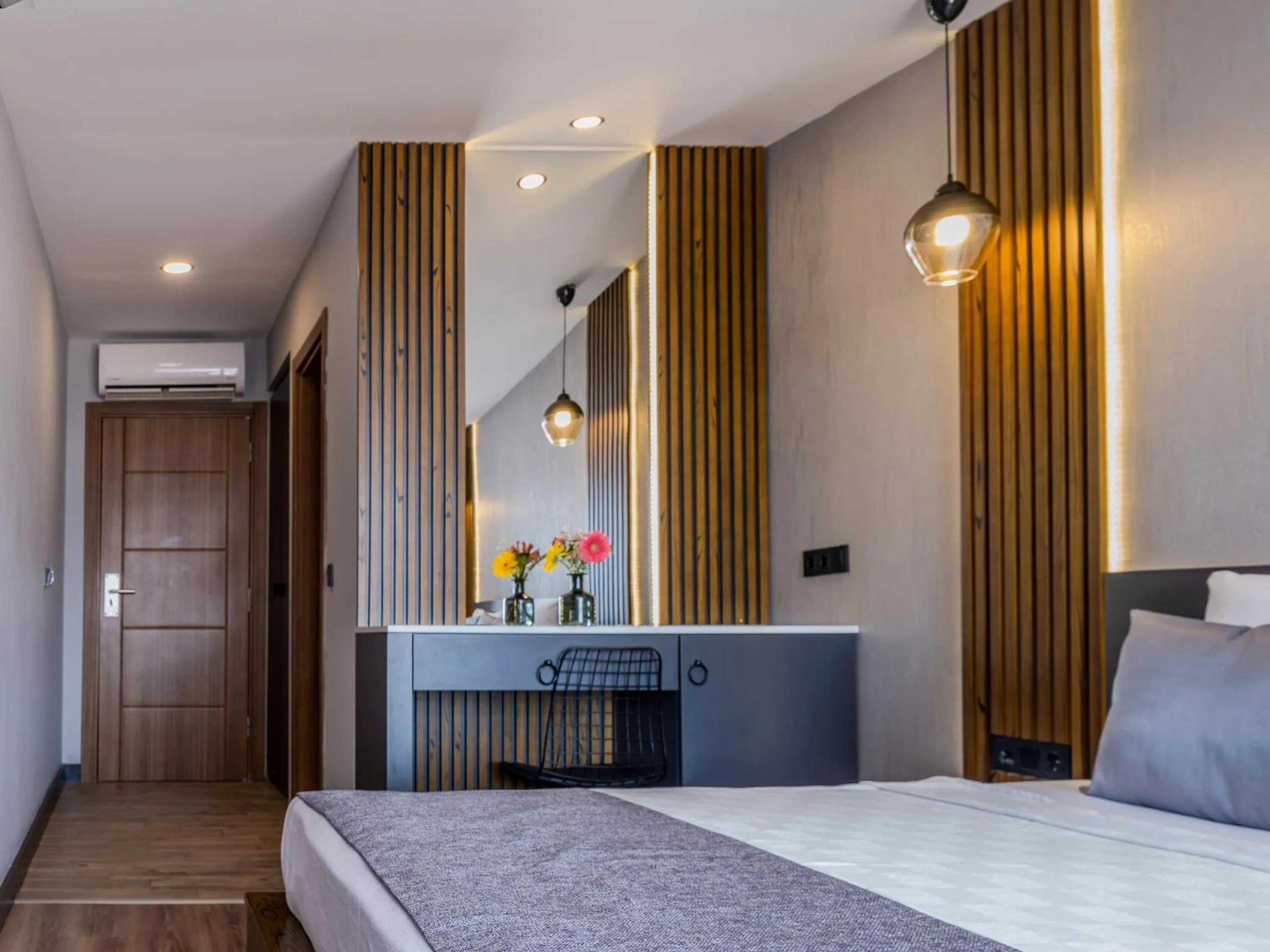 Patio, Bed in Adora Calma Beach Hotel Adults Only