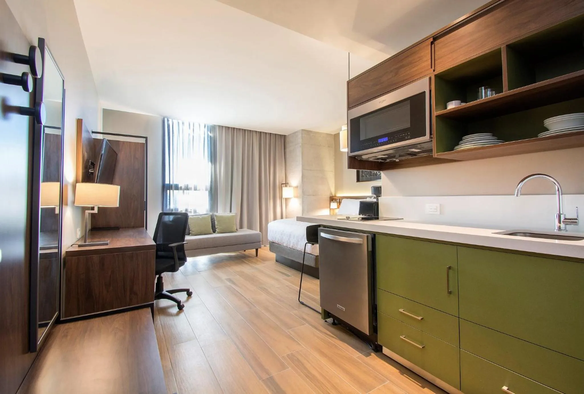 Photo of the whole room, Bed in Staybridge Suites - Guadalajara Novena by IHG