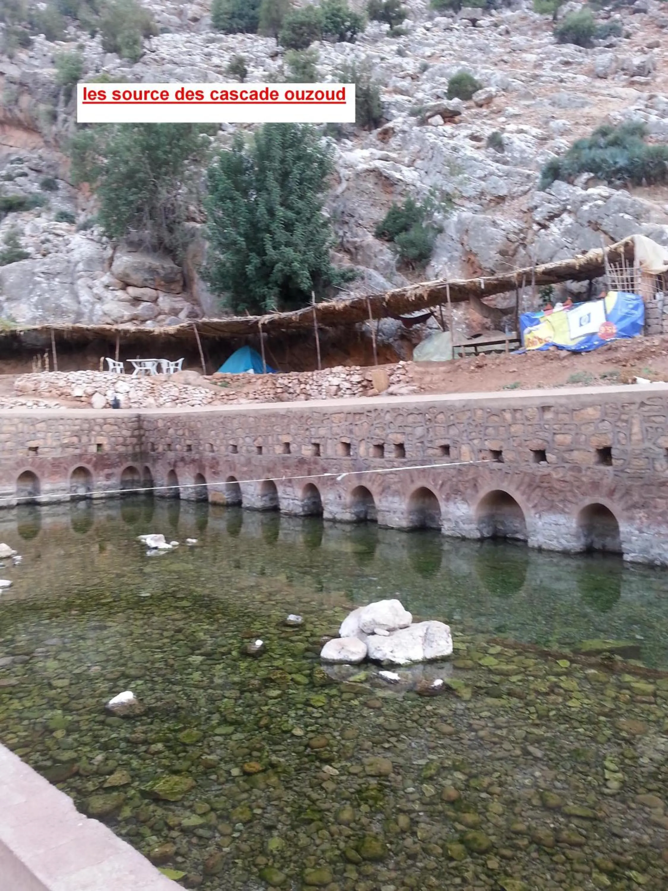 Text overlay in Hotel France Ouzoud