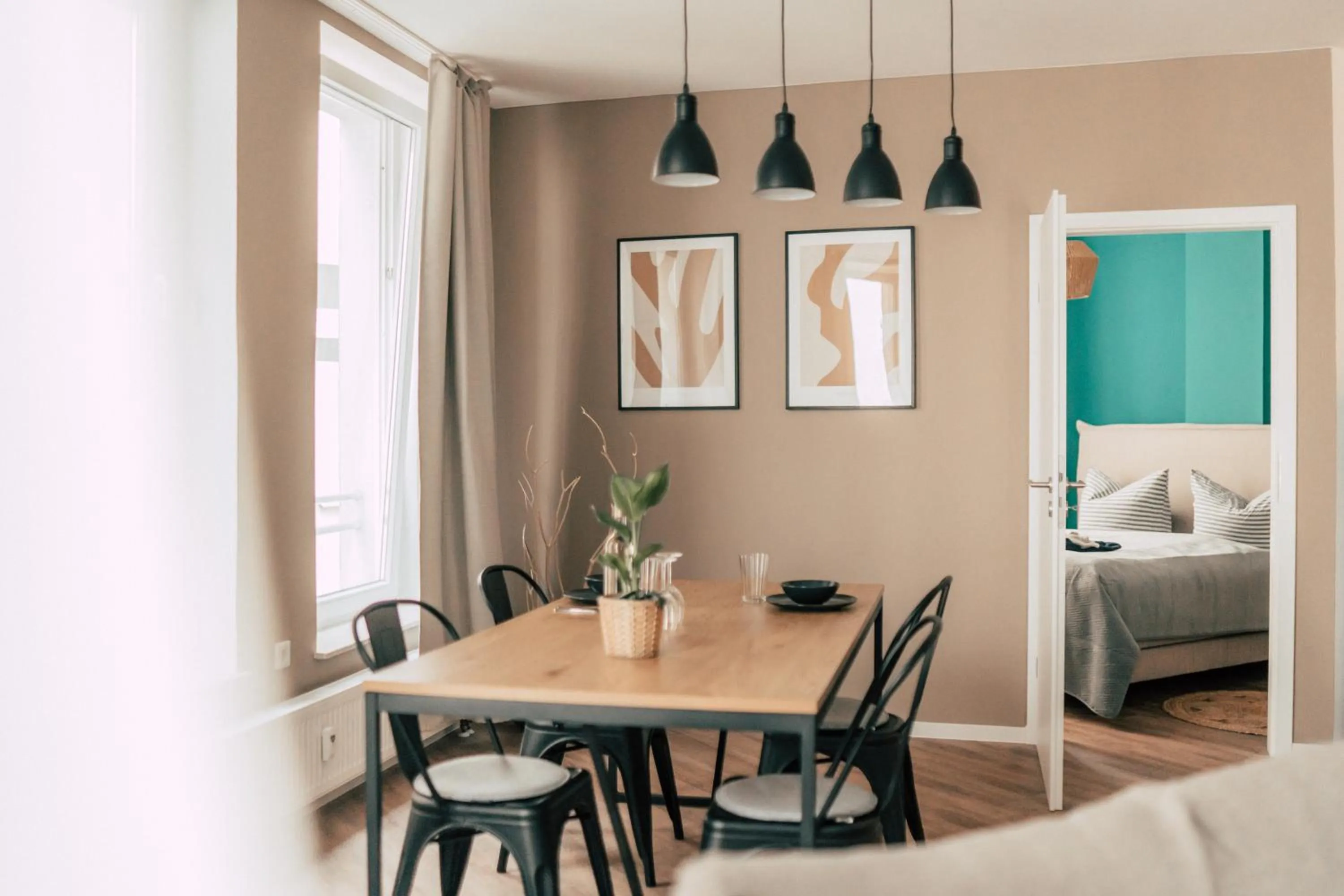 Dining area, Bed in Luga Homes - Zoo