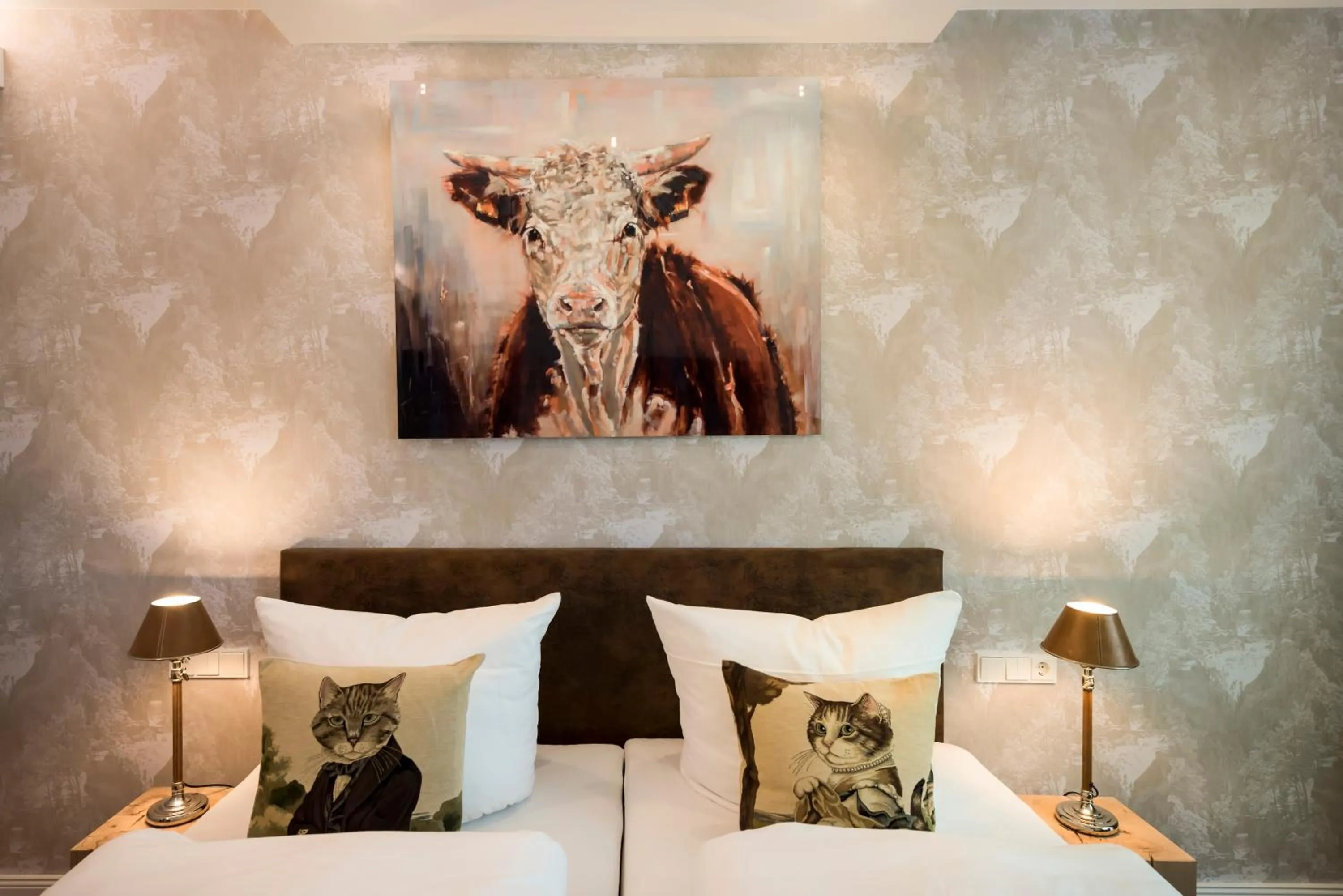 Decorative detail, Bed in Hotel Linther Hof