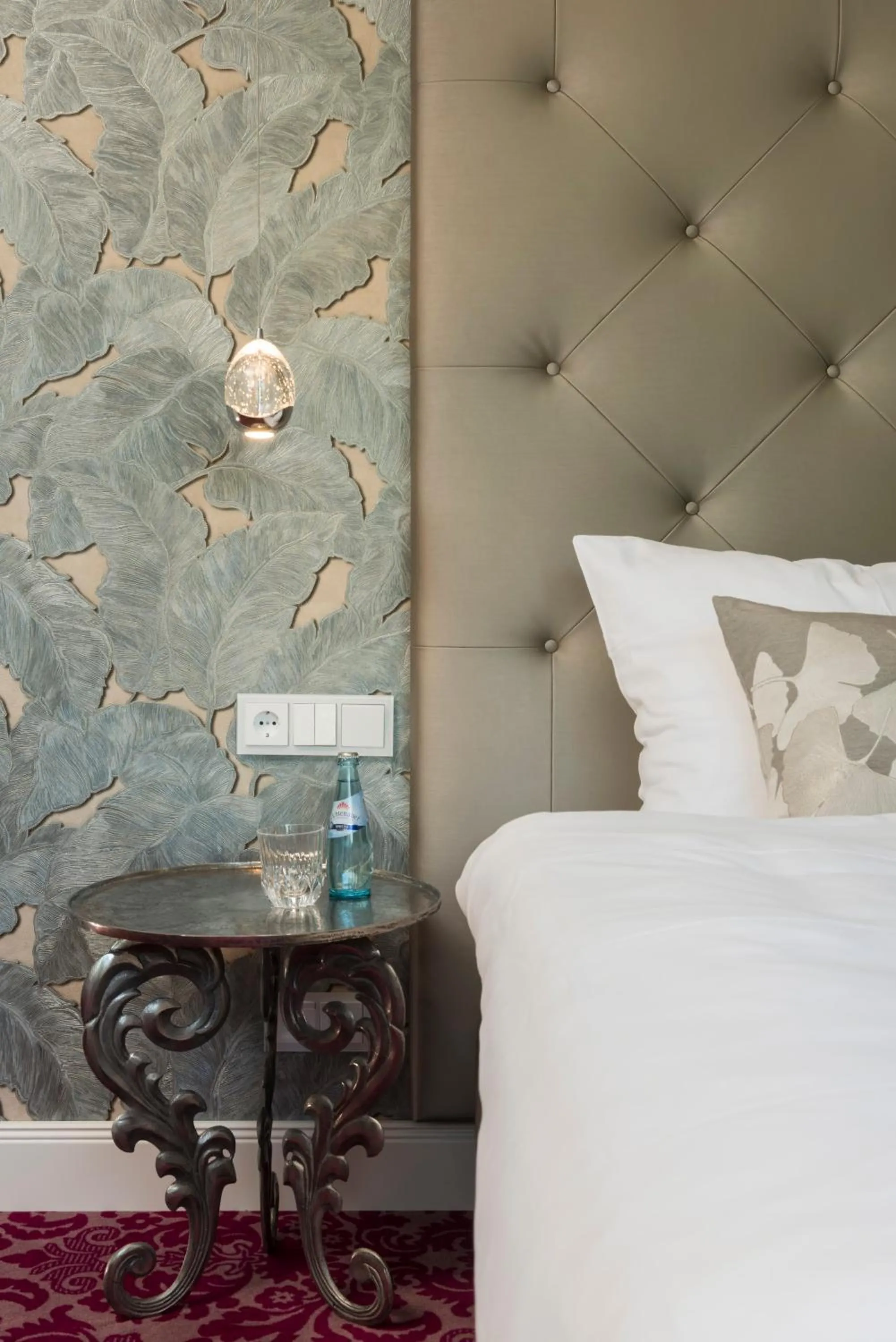 Decorative detail, Bed in Hotel Linther Hof
