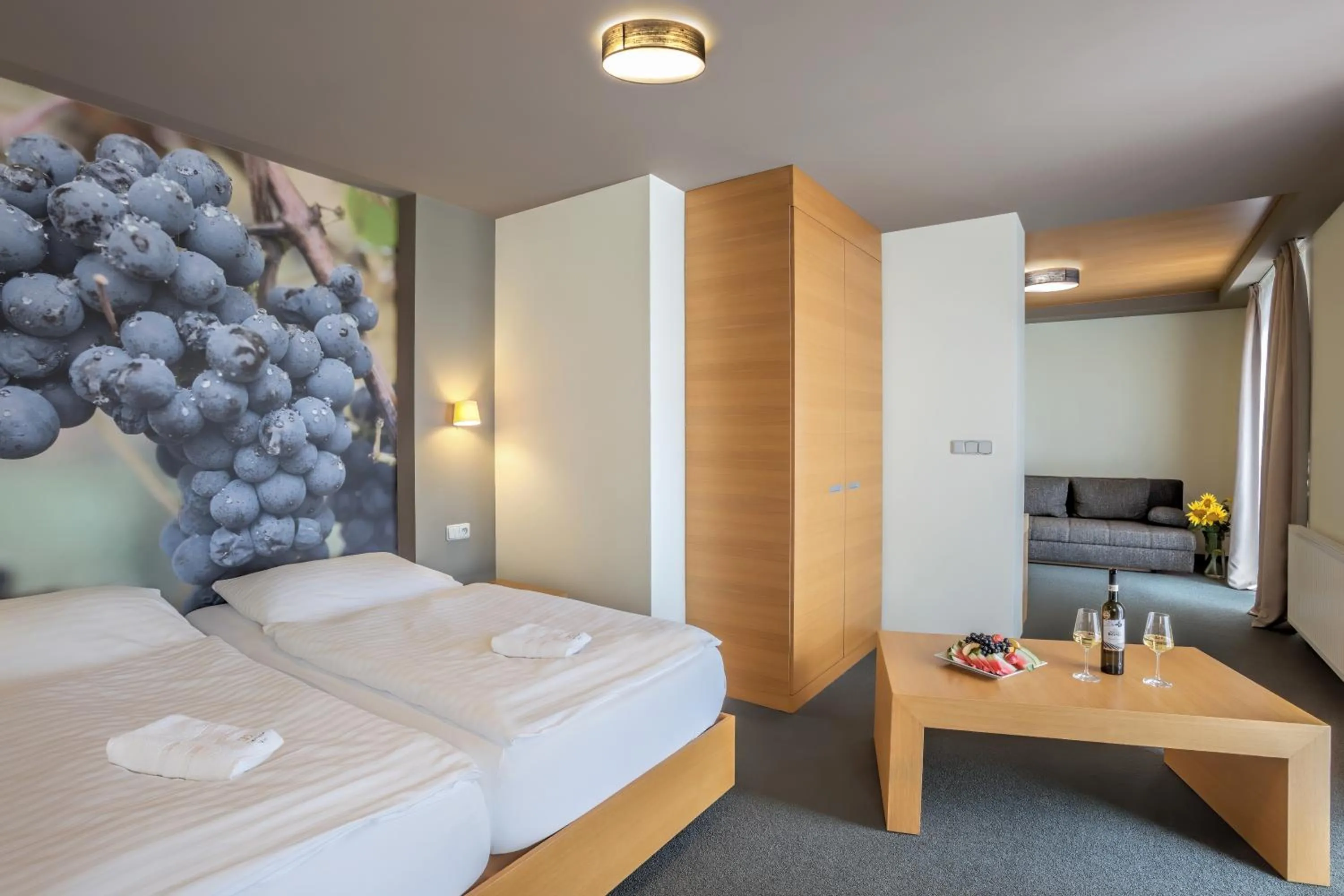 Living room, Bed in Hotel Lidový dům