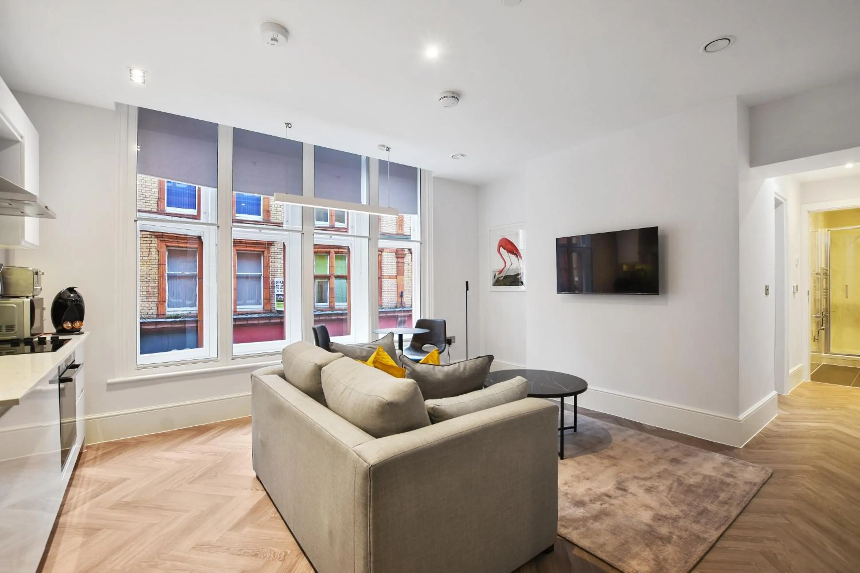 Living room in Victoria House by Aeria Apartments