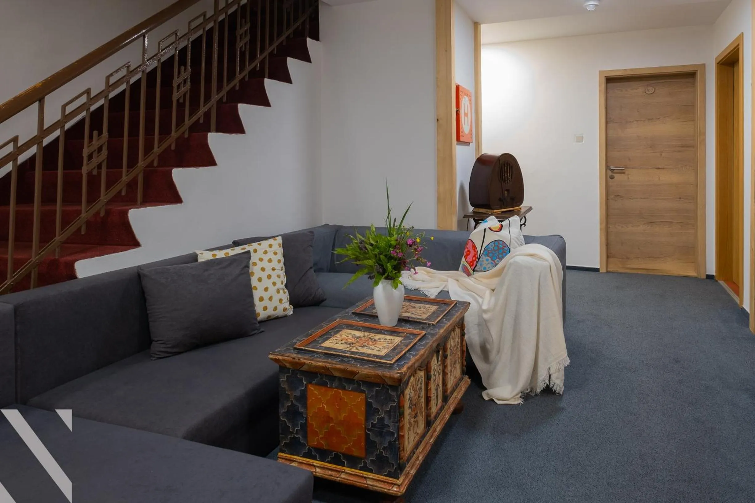 Seating area in Hotel Hvezda