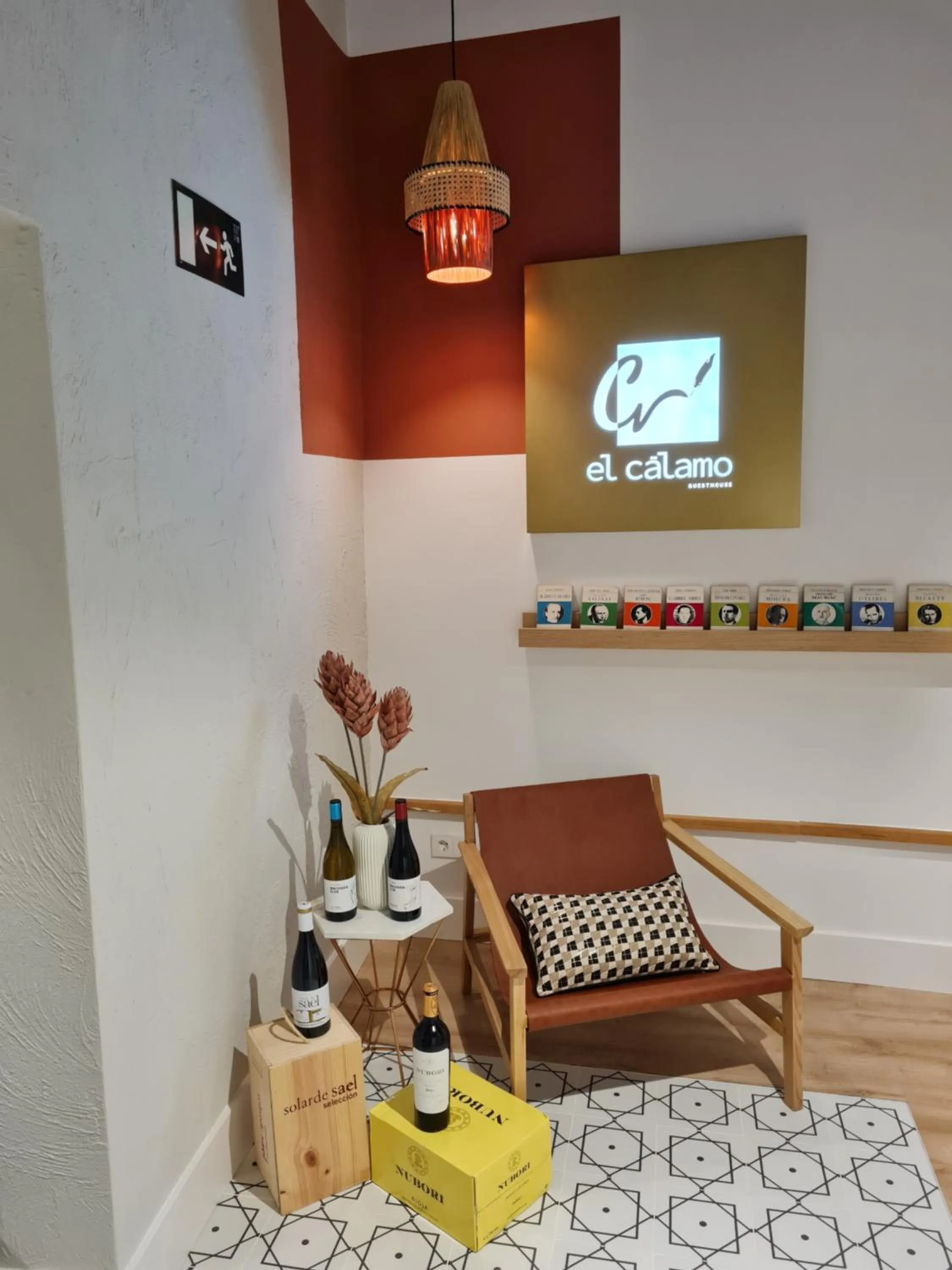 Lobby or reception, Bed in Cálamo Guesthouse