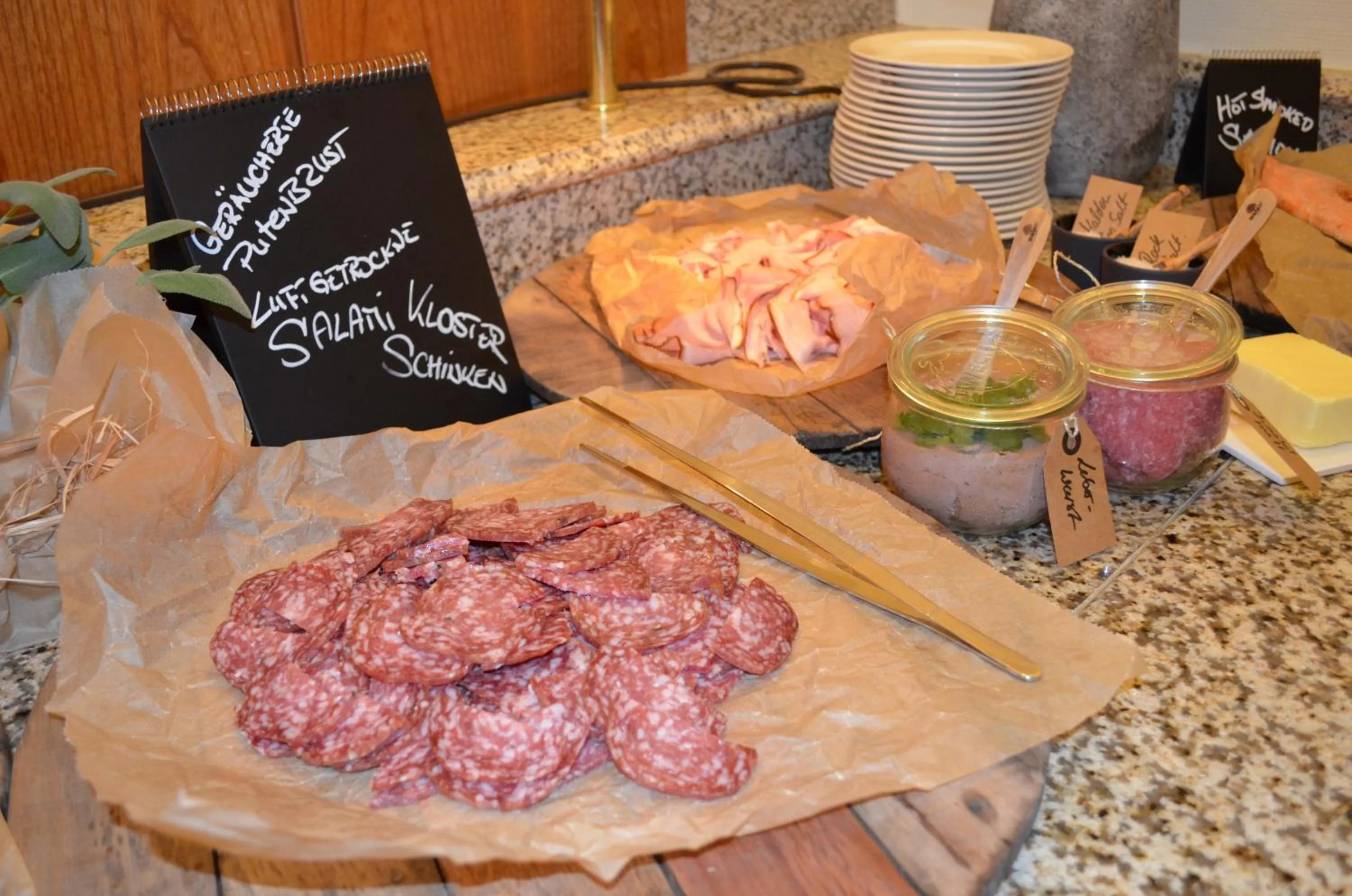 Buffet breakfast in Radisson Blu Hotel Karlsruhe