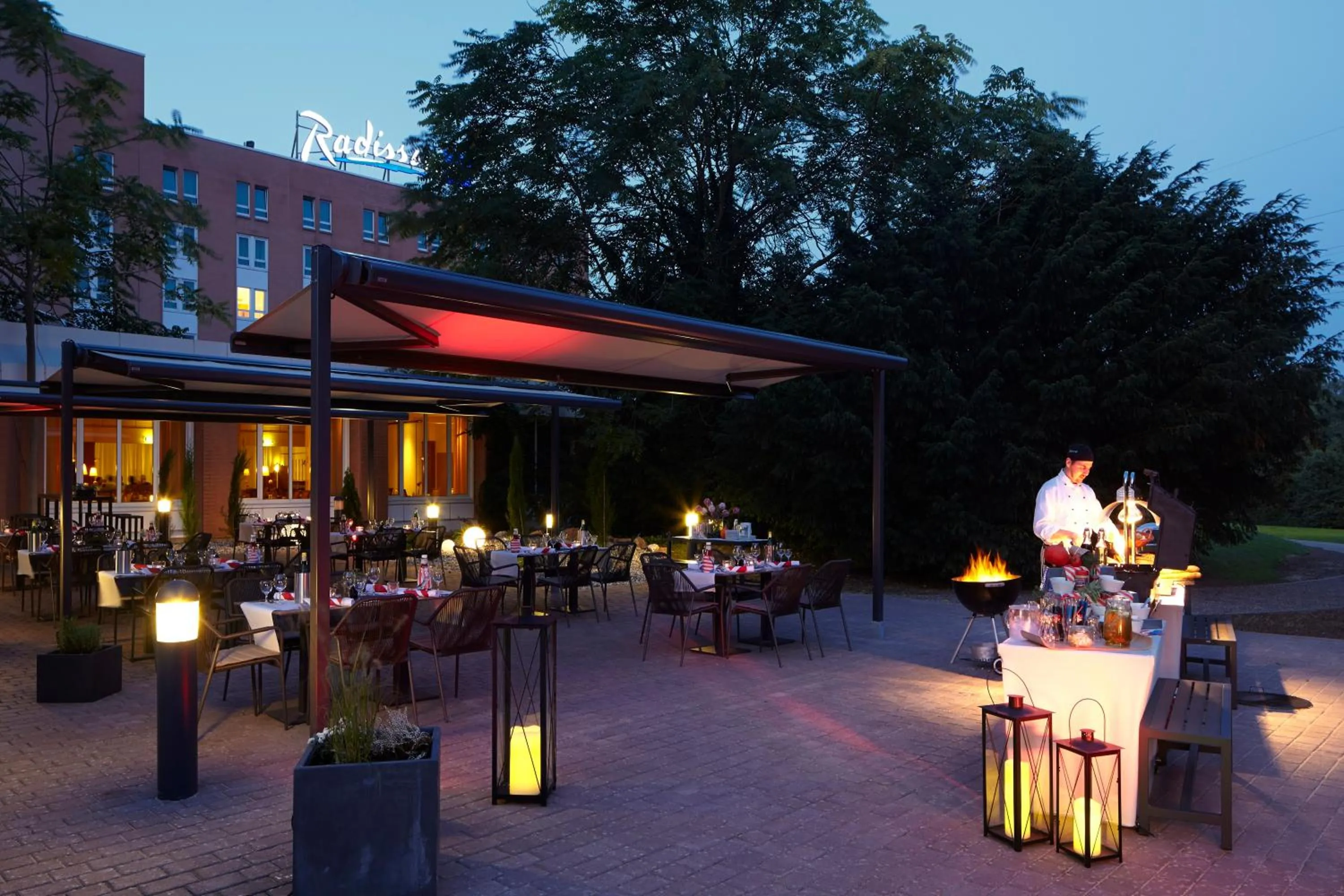 BBQ facilities in Radisson Blu Hotel Karlsruhe