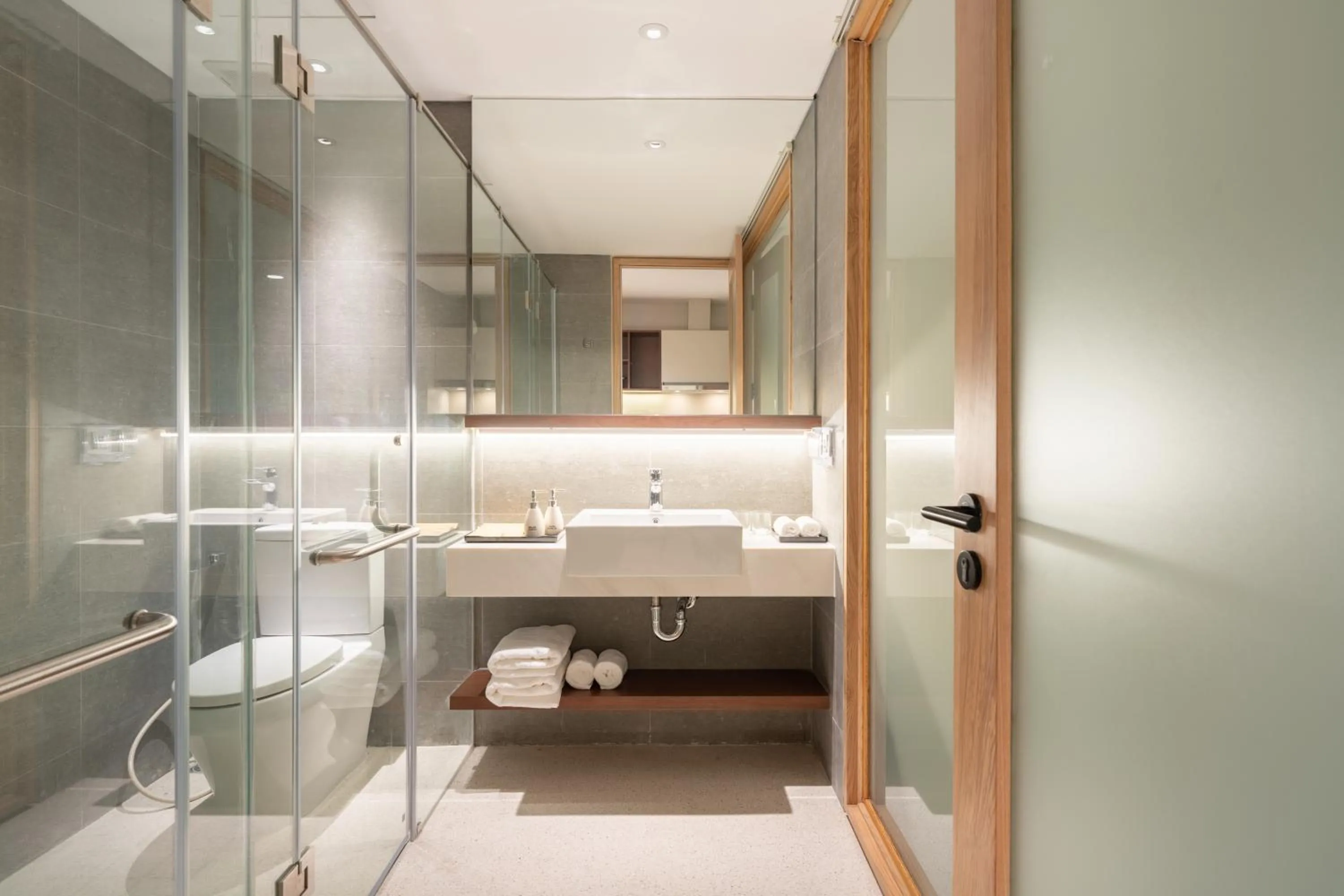 Shower in Bi Eco Suites Hanoi