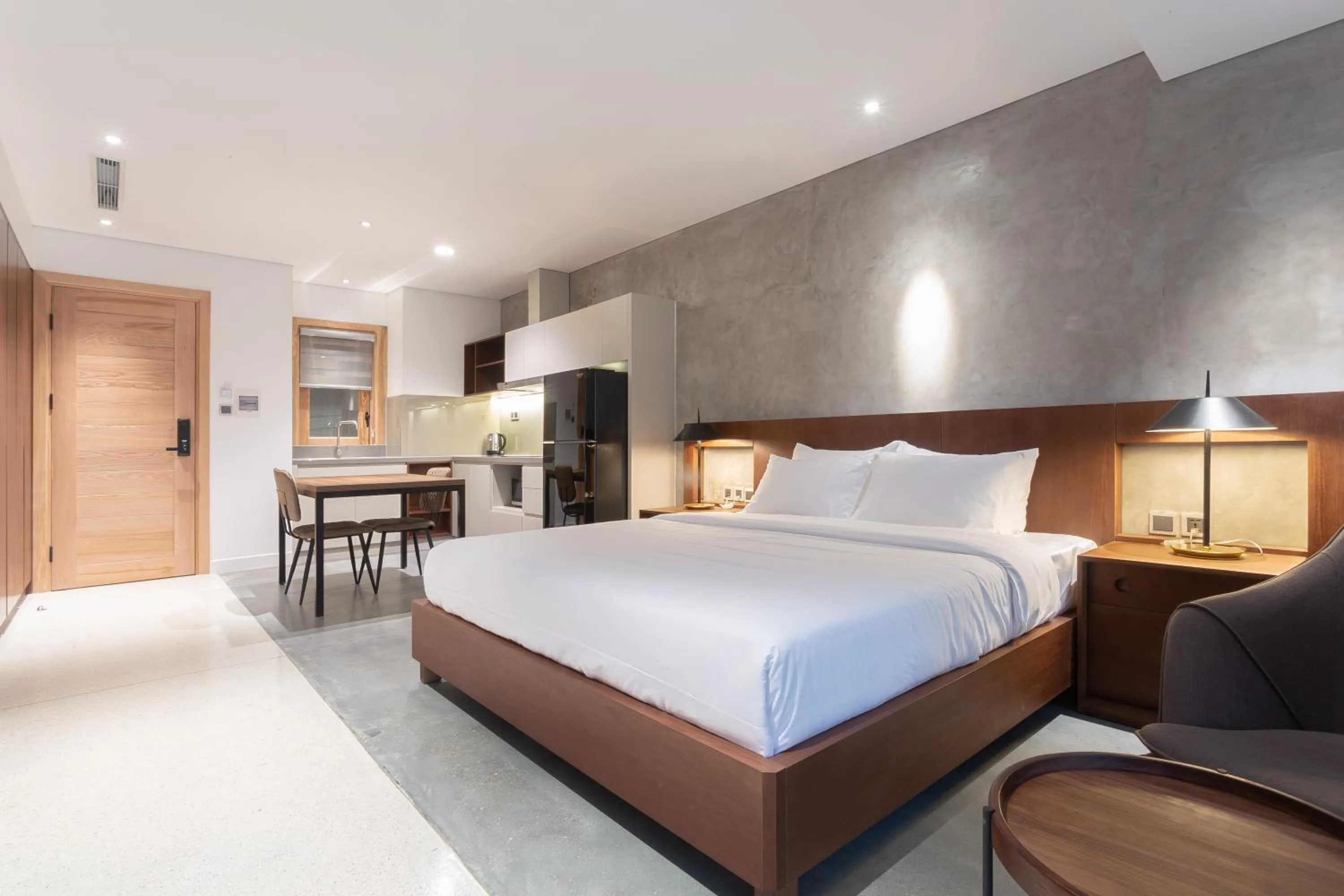 Bed in Bi Eco Suites Hanoi