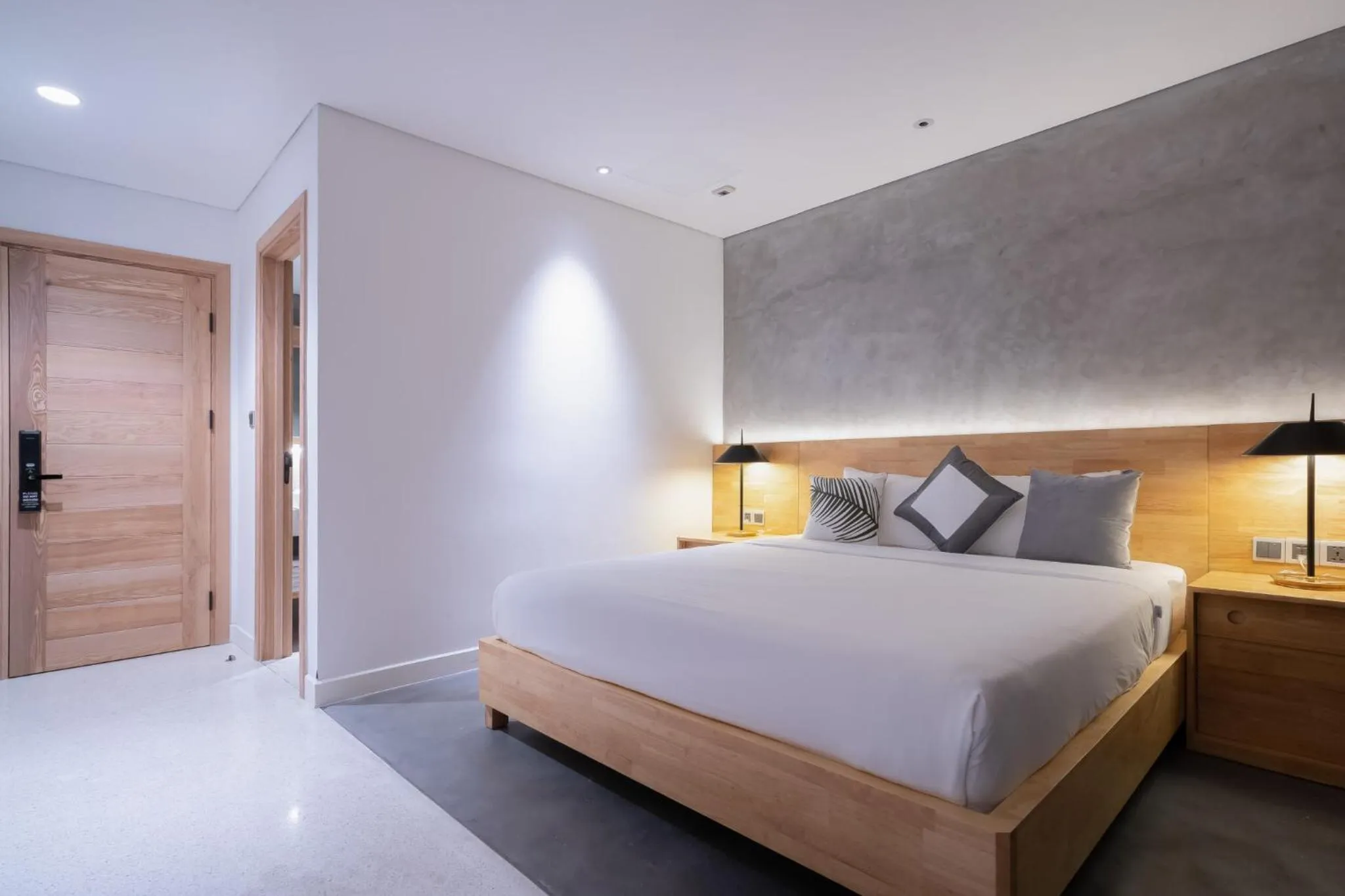 Bed in Bi Eco Suites Hanoi