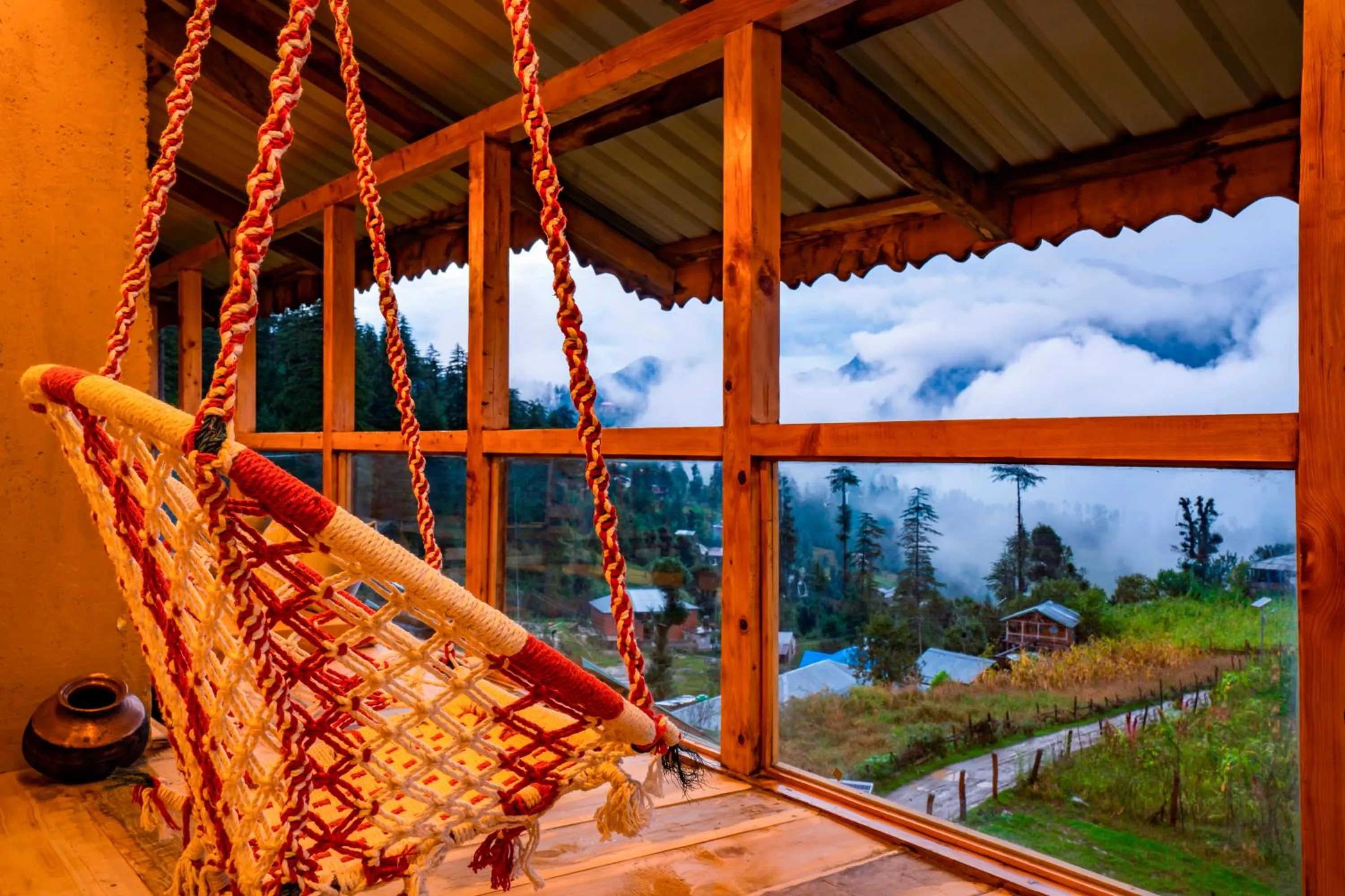 Natural landscape in Zostel Shangarh, Kullu