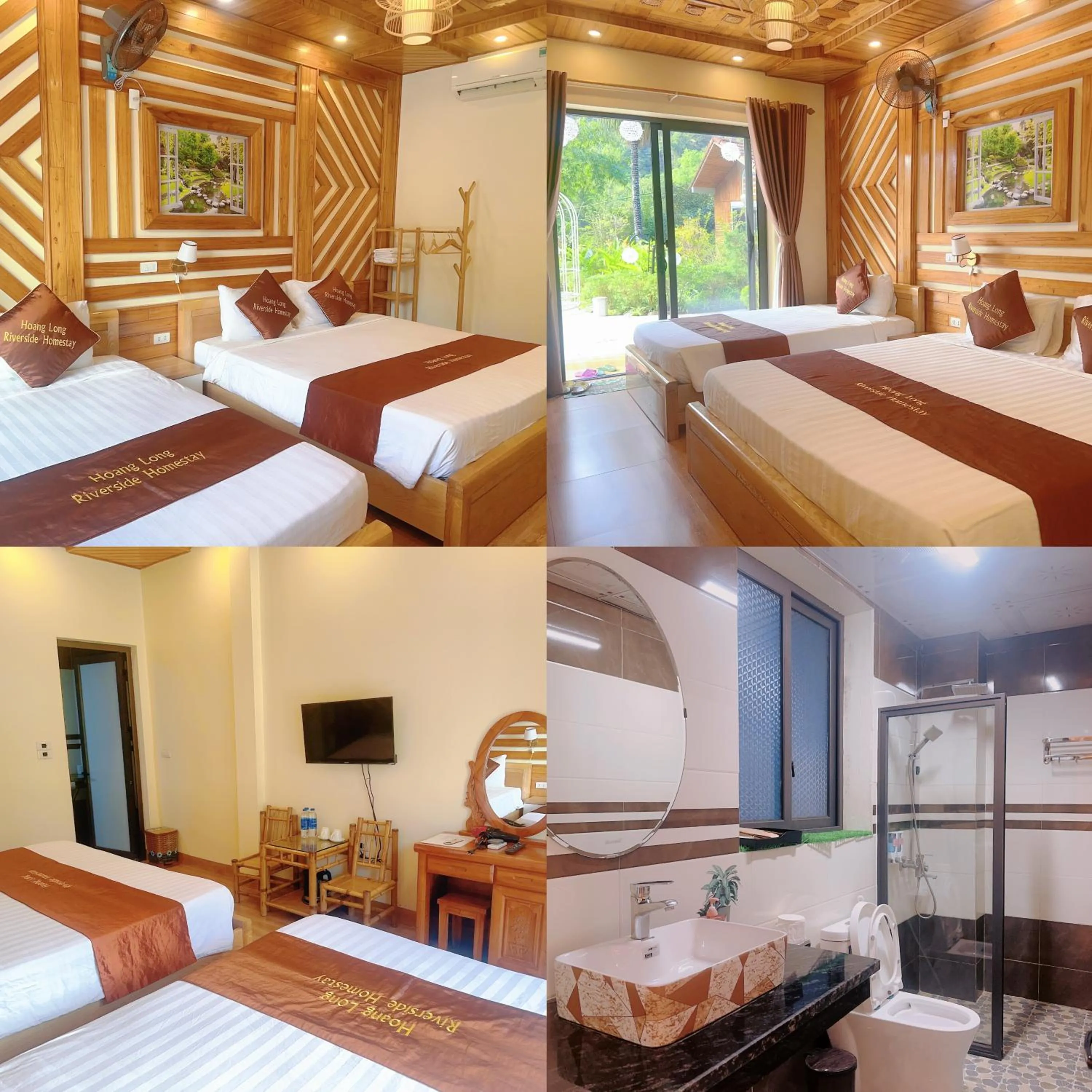 Bed in HoangLong Riverside Homestay
