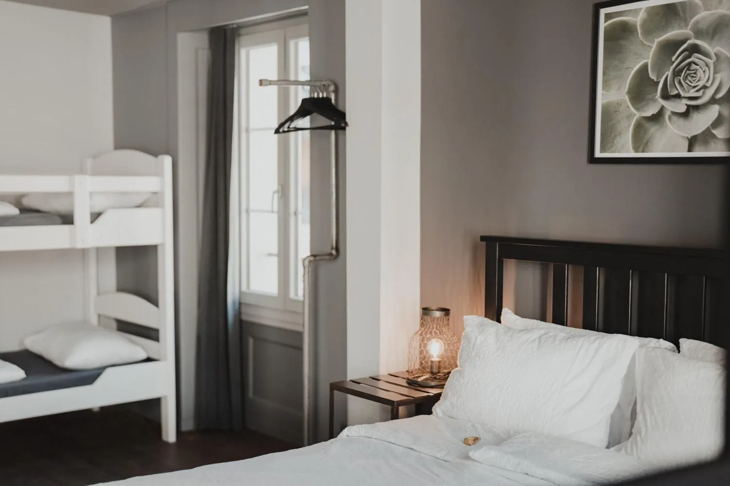 Bed in No8 Boutique Hotel - self check in