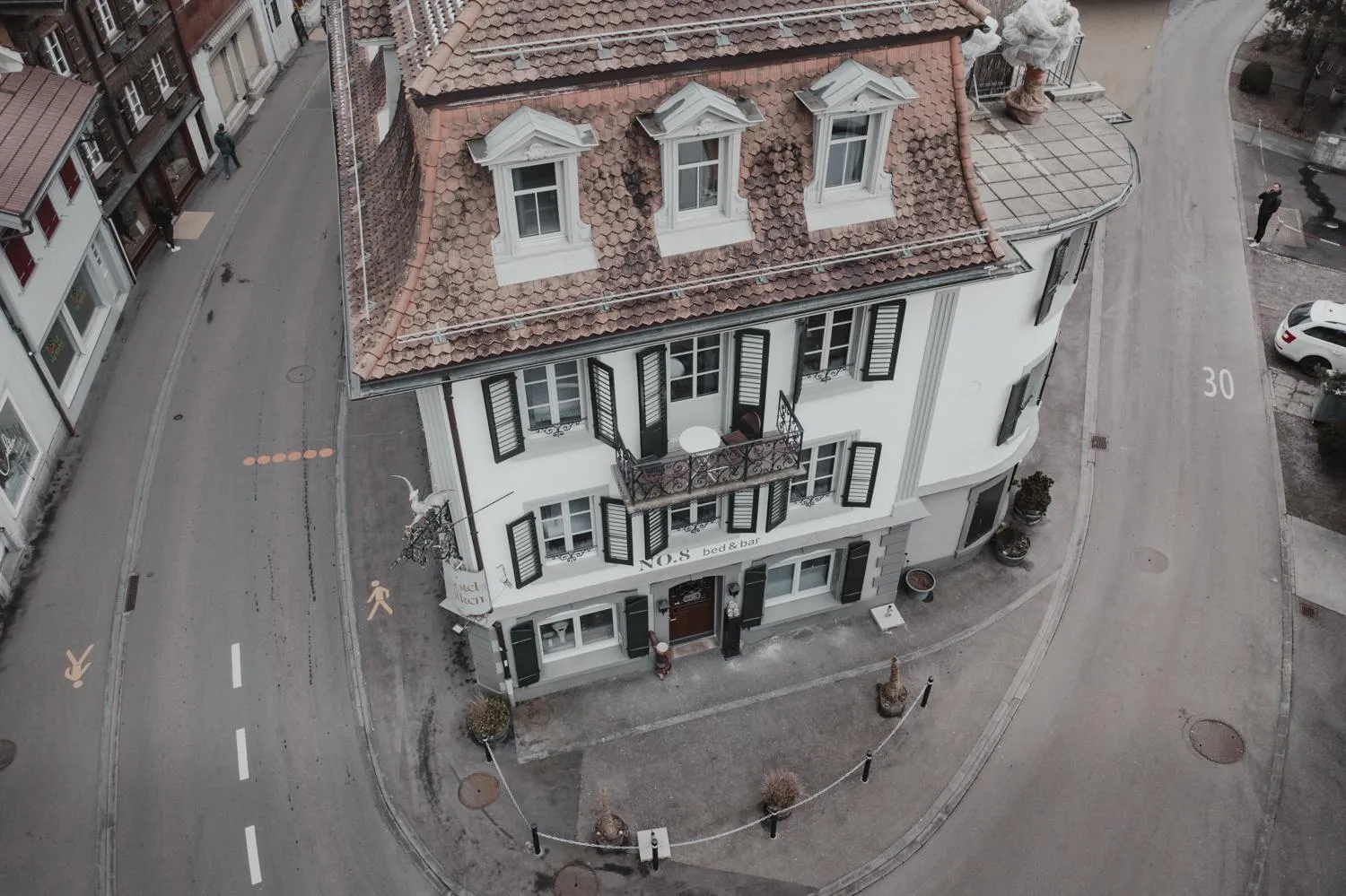 Property building in No8 Boutique Hotel - self check in