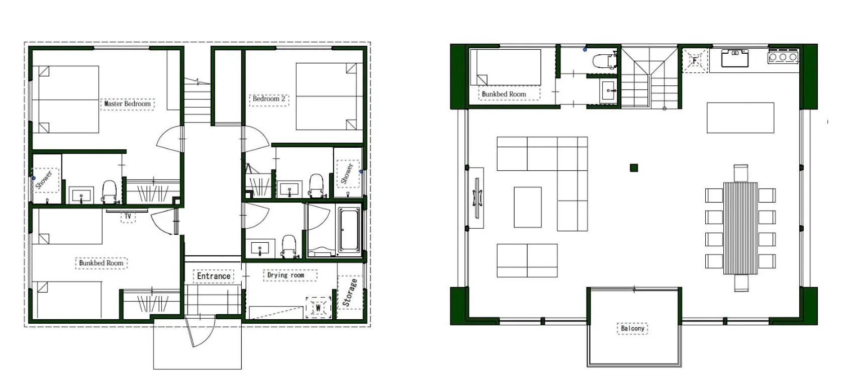Floor plan in Ahiru Chalet by Hakuba White Fox Company