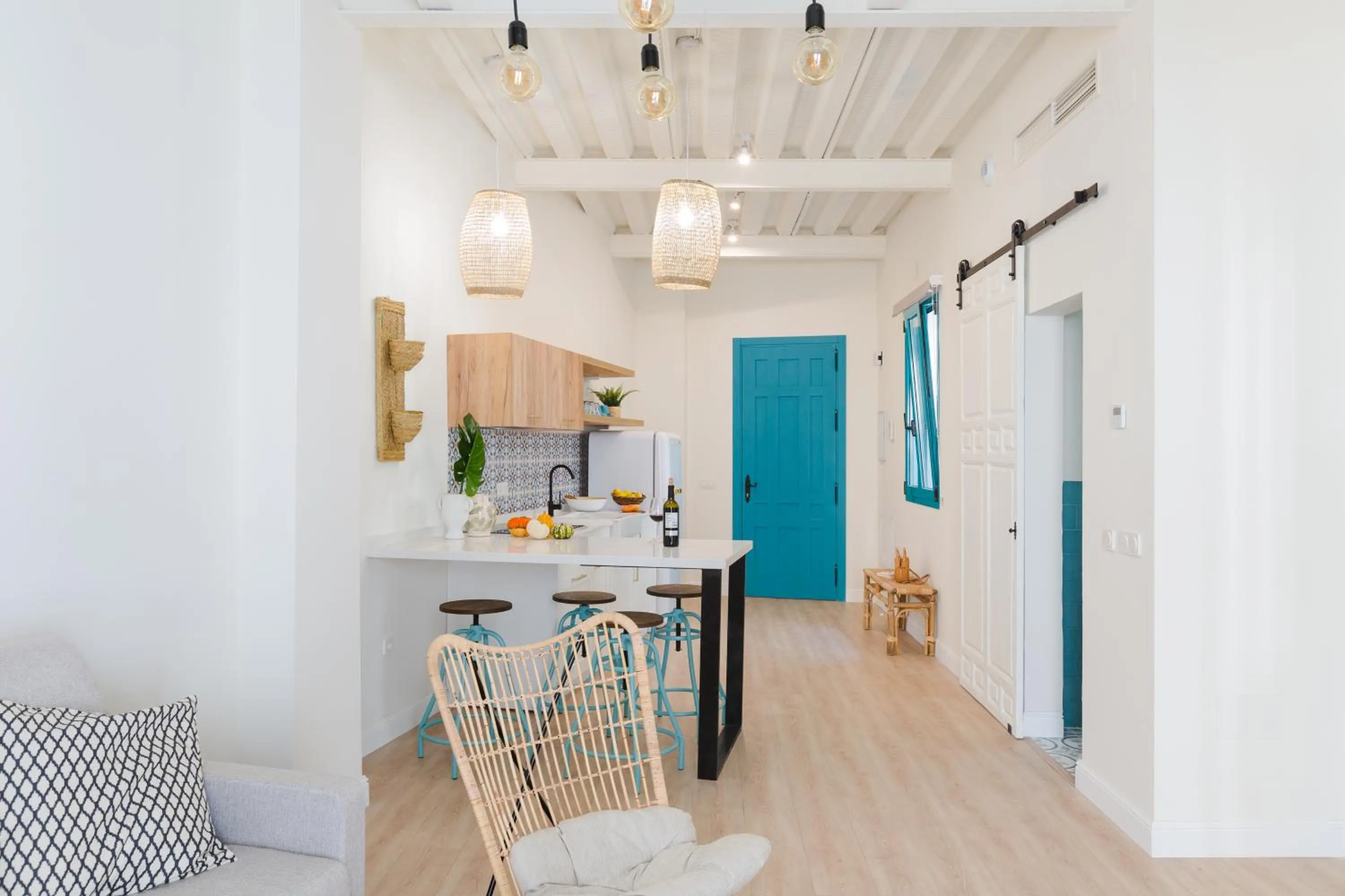 Kitchen or kitchenette in Atenea Malaga Apartments