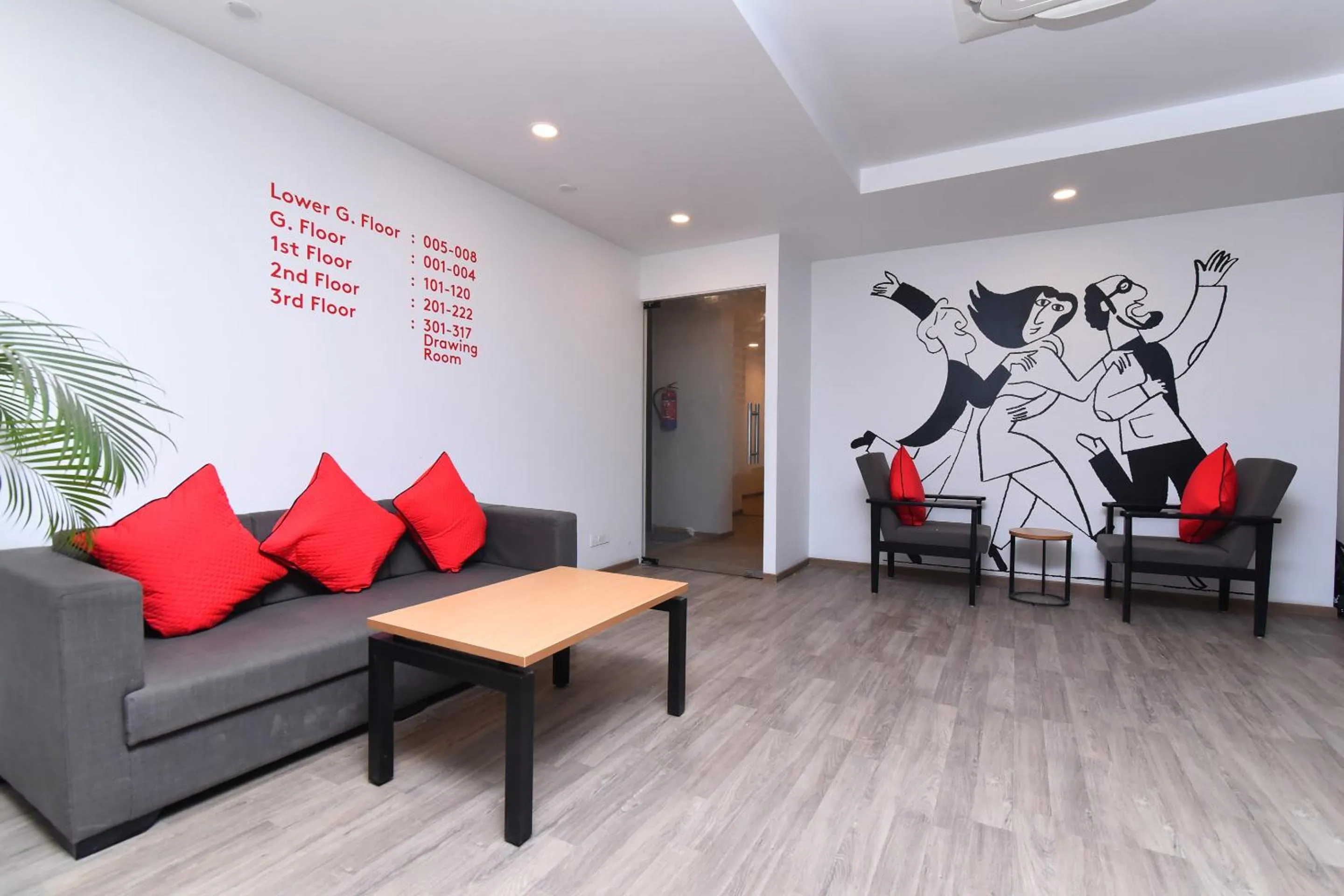 Lobby or reception in Townhouse Rudra Inn Near Chhatarpur Metro Station