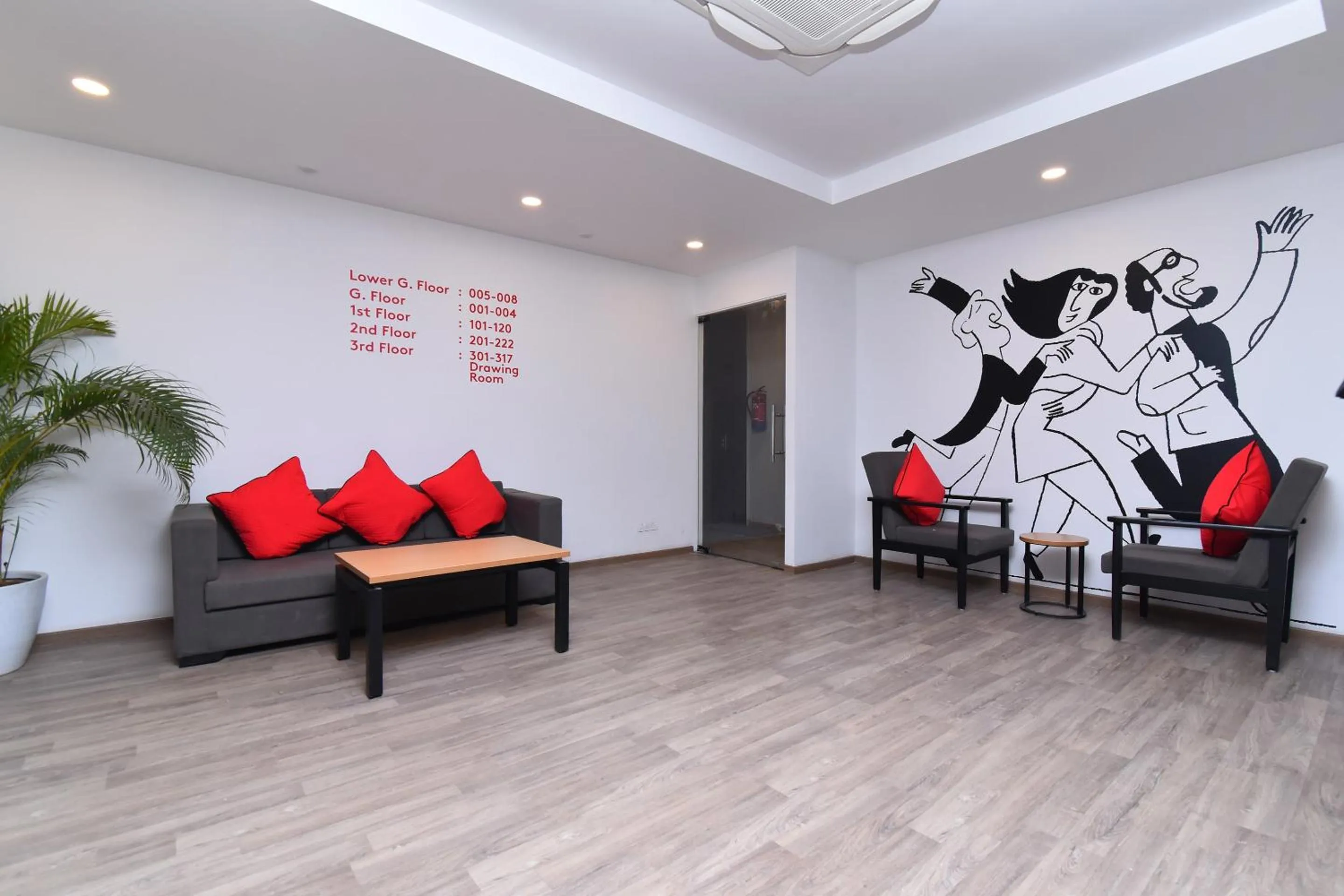 Lobby or reception in Townhouse Rudra Inn Near Chhatarpur Metro Station