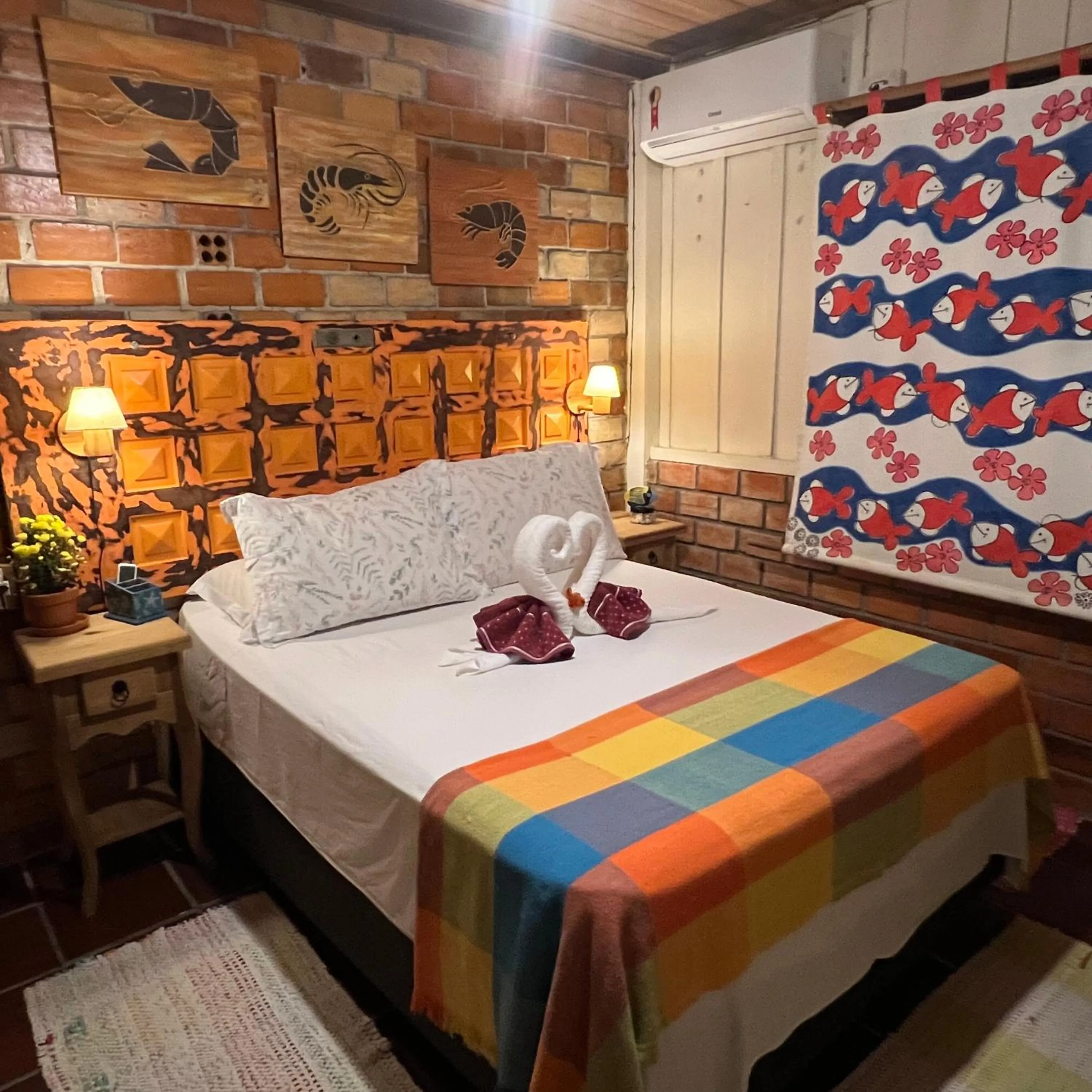 Bed in Hotel Pousada Praia do Farol