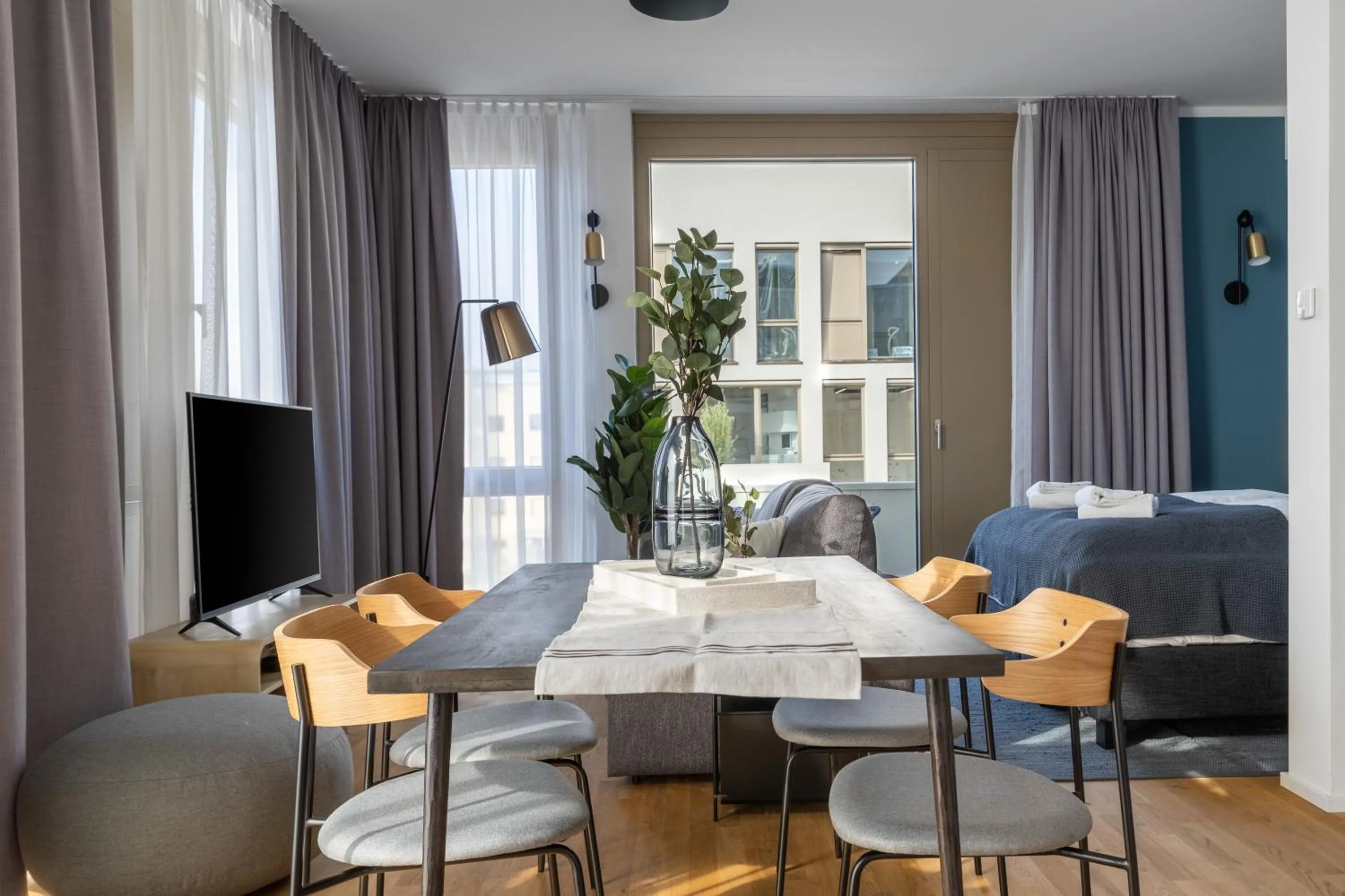 Seating area in Limehome Potsdam Annemarie-Wolff-Platz