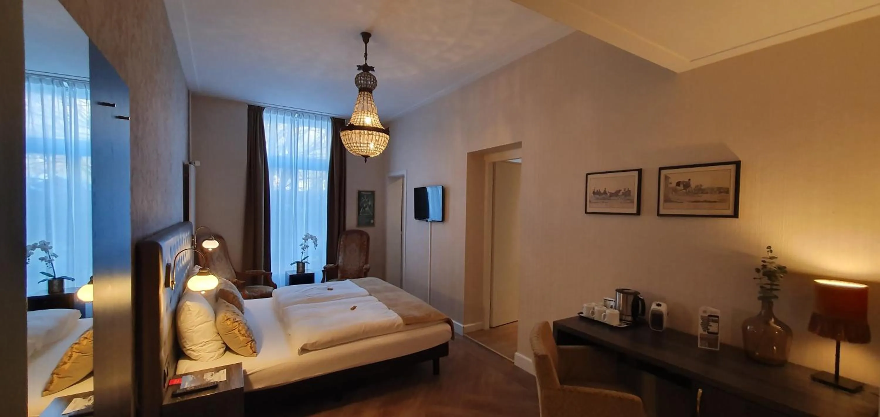 Bed in Parkhotel du Sauvage