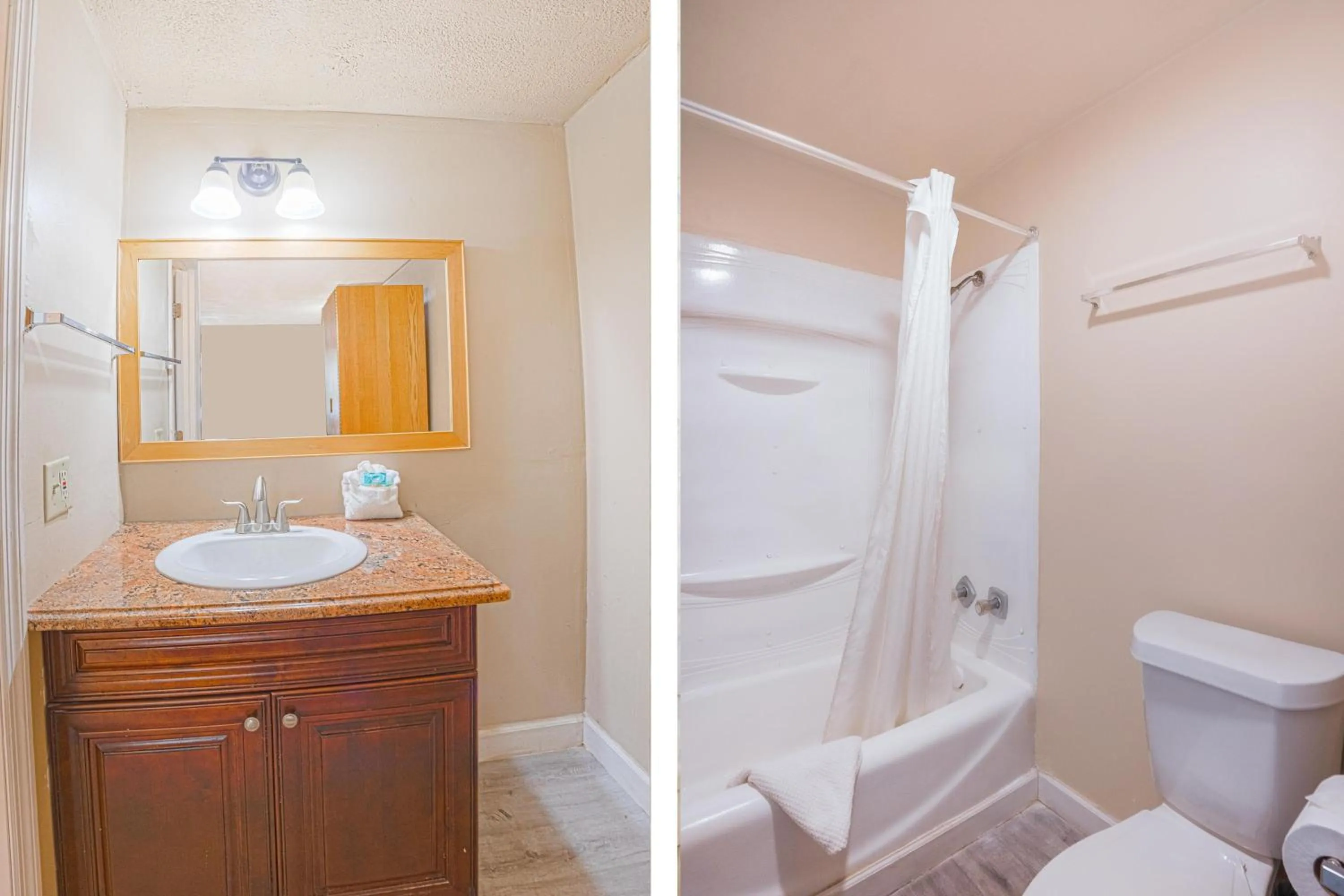 Bathroom in Liberty Garden Inn by OYO Kissimmee near Disney World