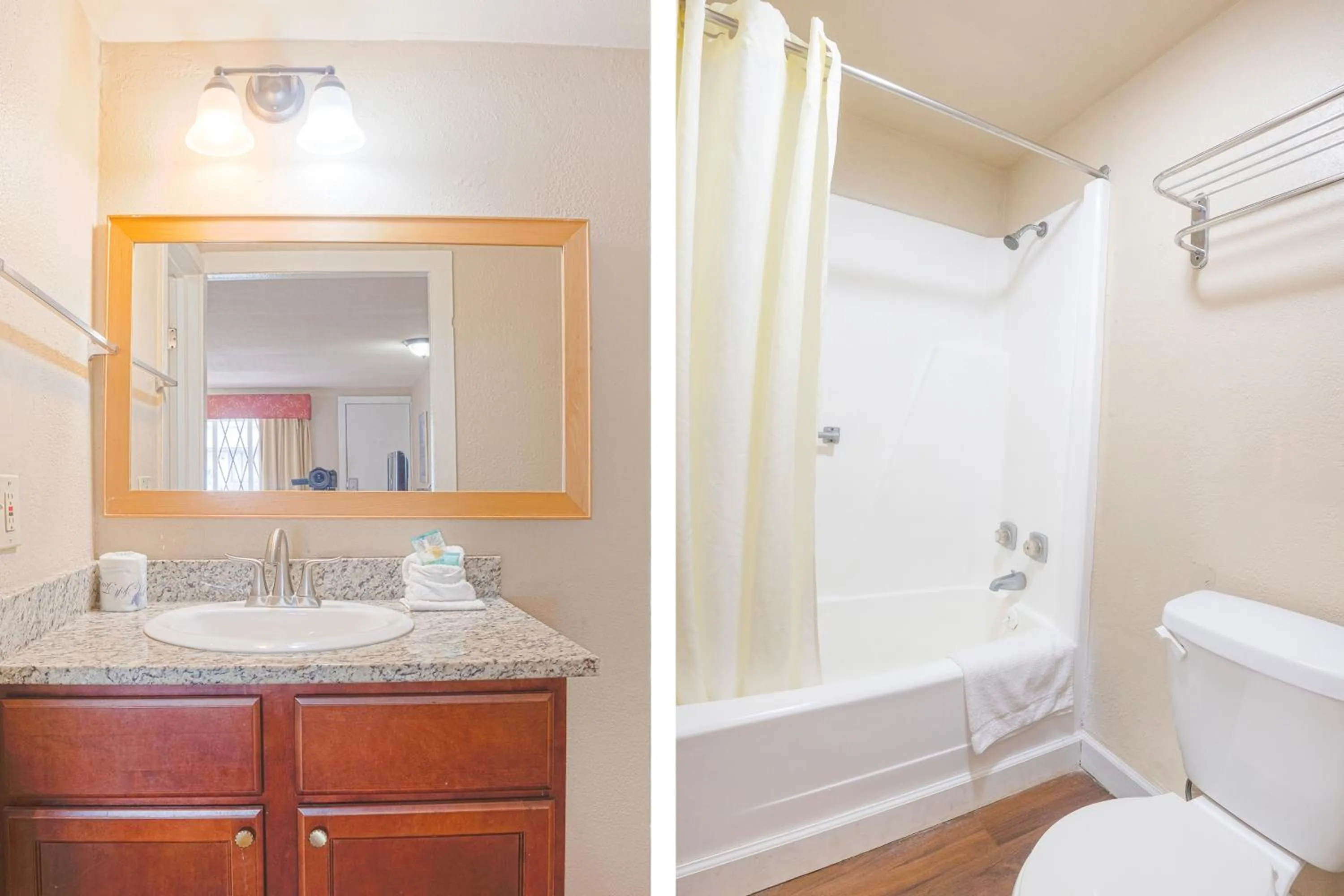 Bathroom in Liberty Garden Inn by OYO Kissimmee near Disney World