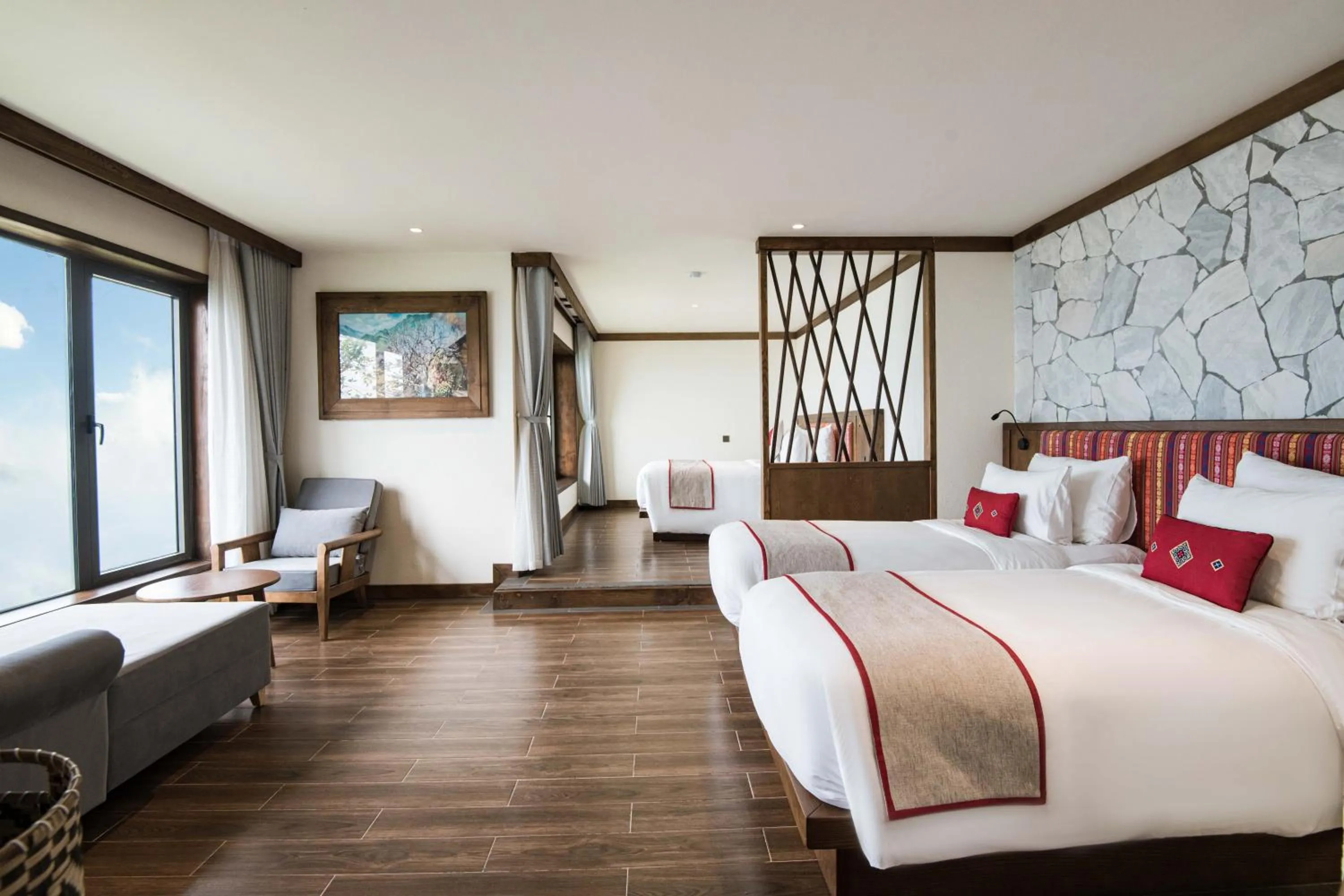 Bed in Sapa Catcat Hills Resort & Spa