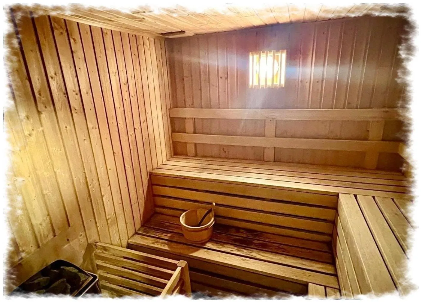 Sauna in Blelham Tarn Rustic cabin in tranquil woodland