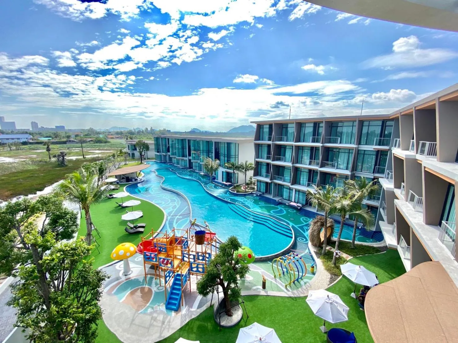 Pool view in Elmas Cha Am Design Hotel