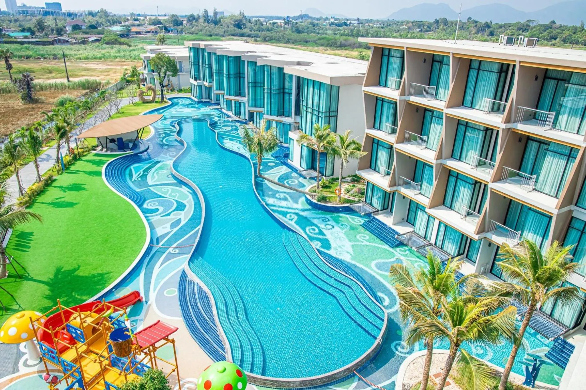 Bird's eye view in Elmas Cha Am Design Hotel