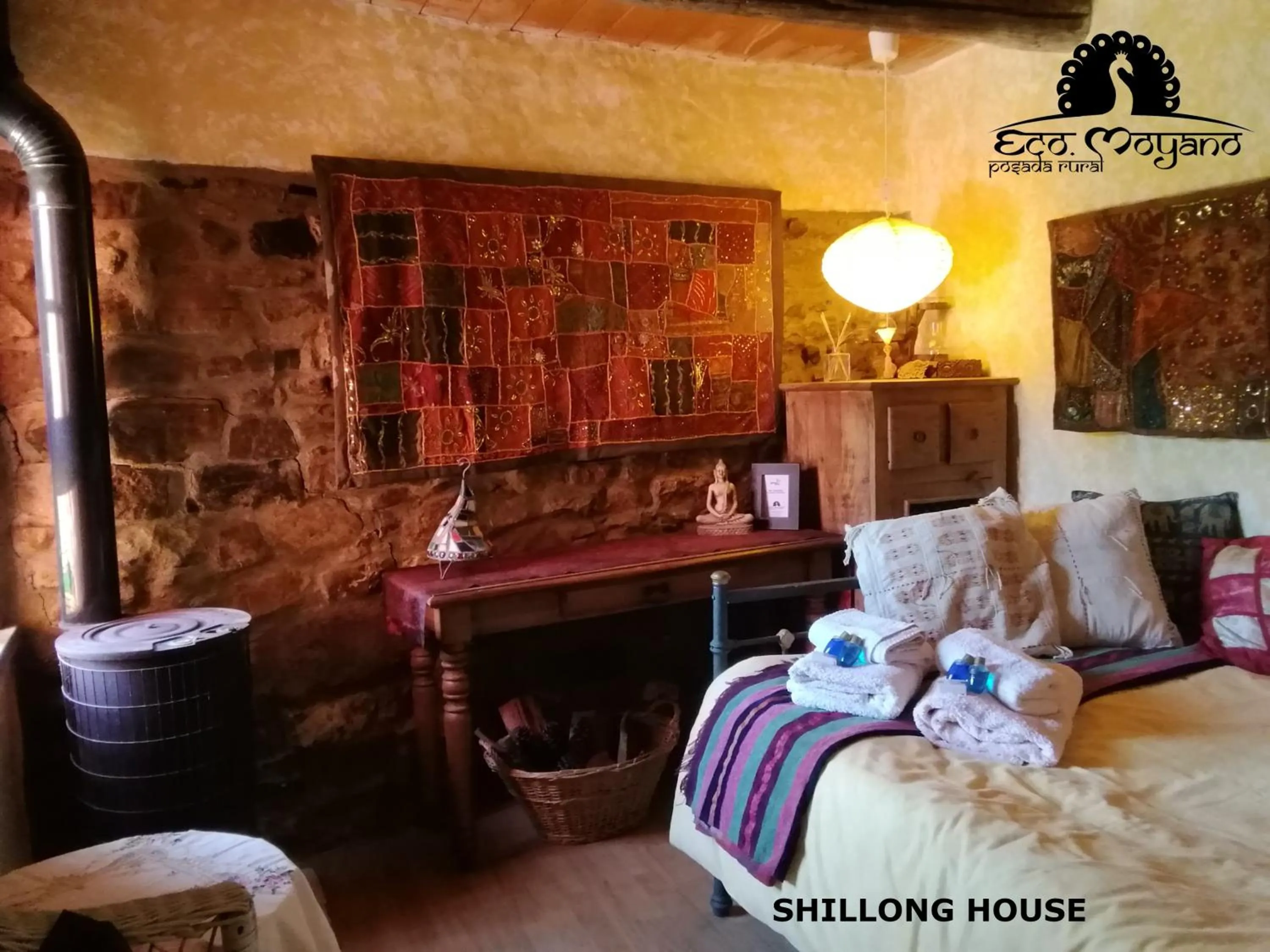 Bed in Eco Moyano Posada