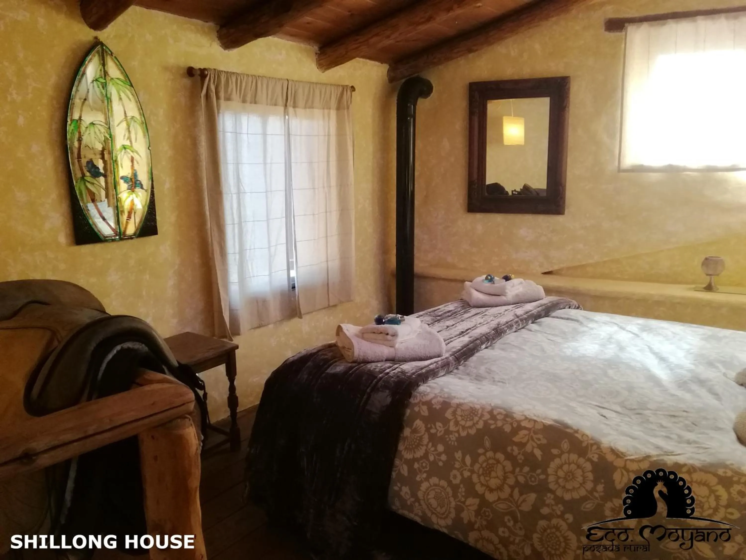 Bed in Eco Moyano Posada