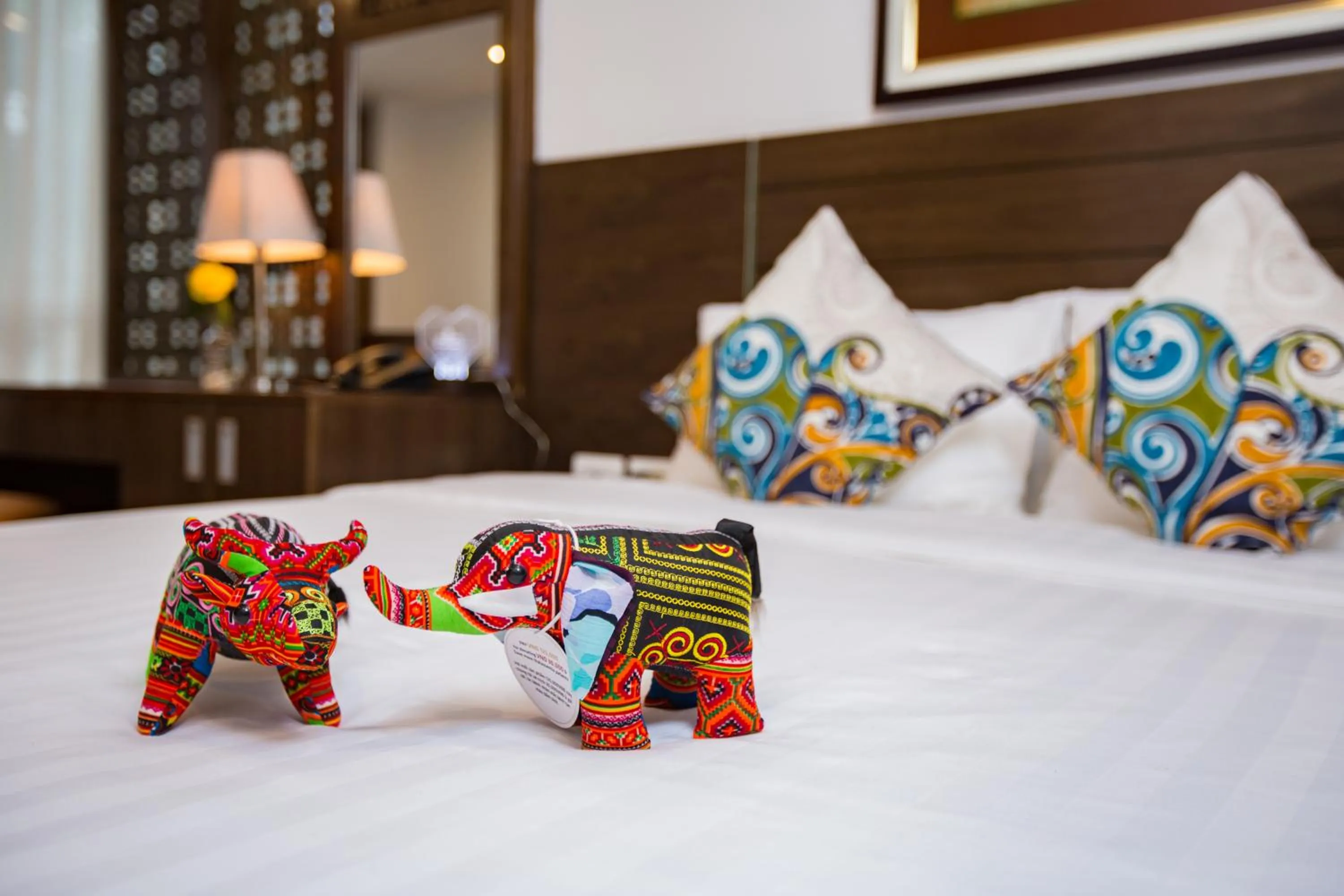 Decorative detail, Bed in Thang Long Espana Hotel