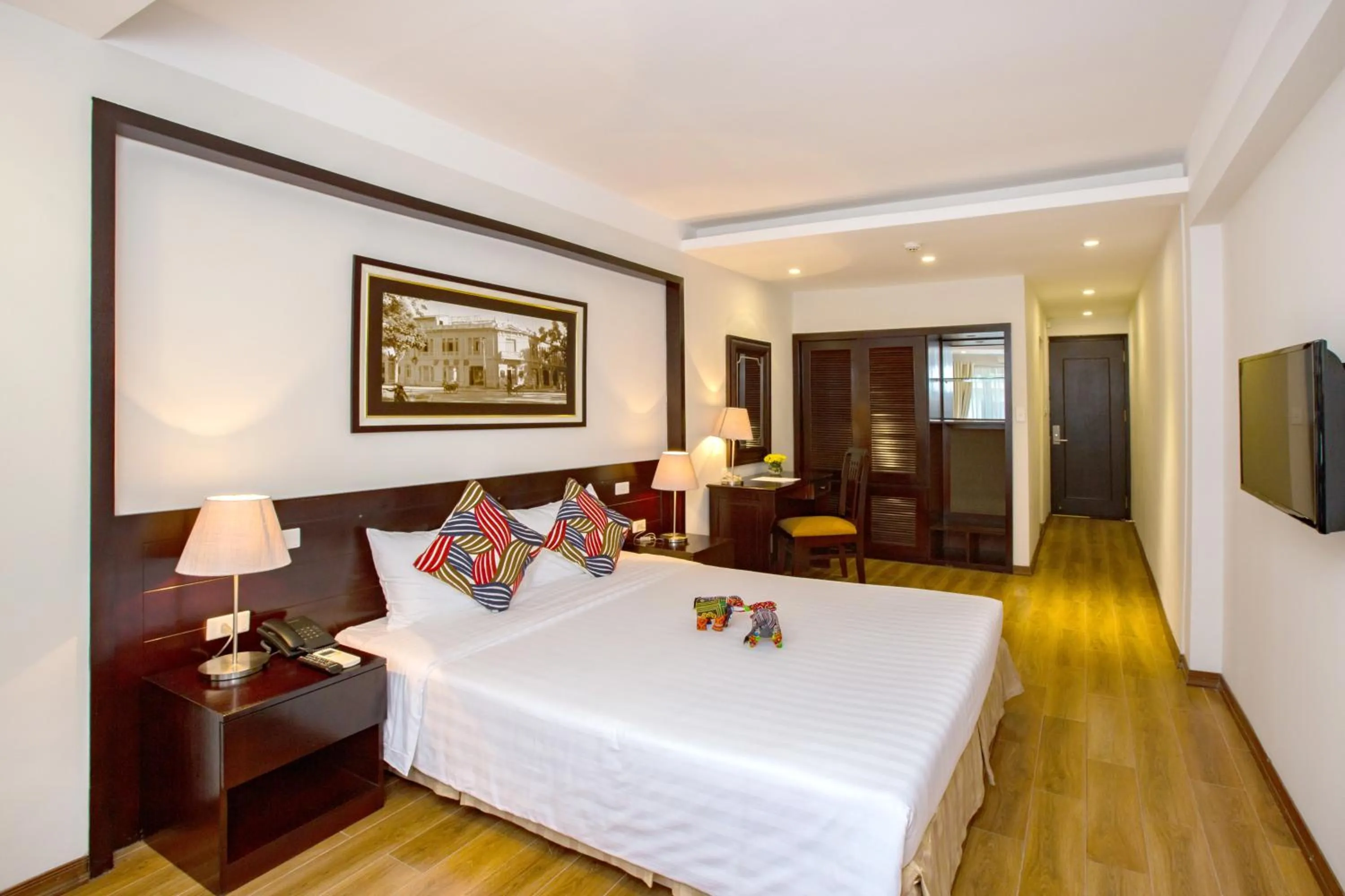 Photo of the whole room, Bed in Thang Long Espana Hotel