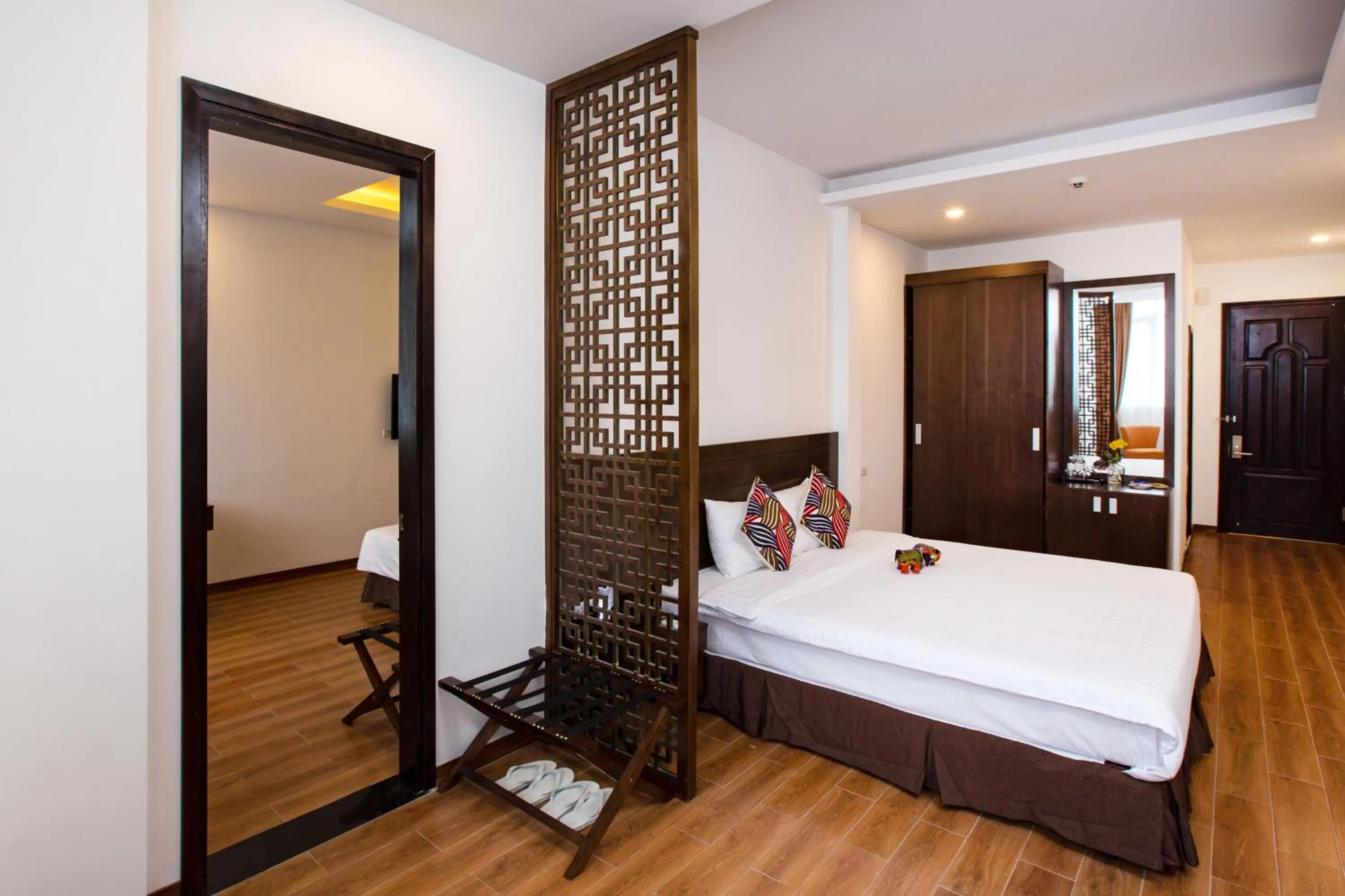 Photo of the whole room, Bed in Thang Long Espana Hotel