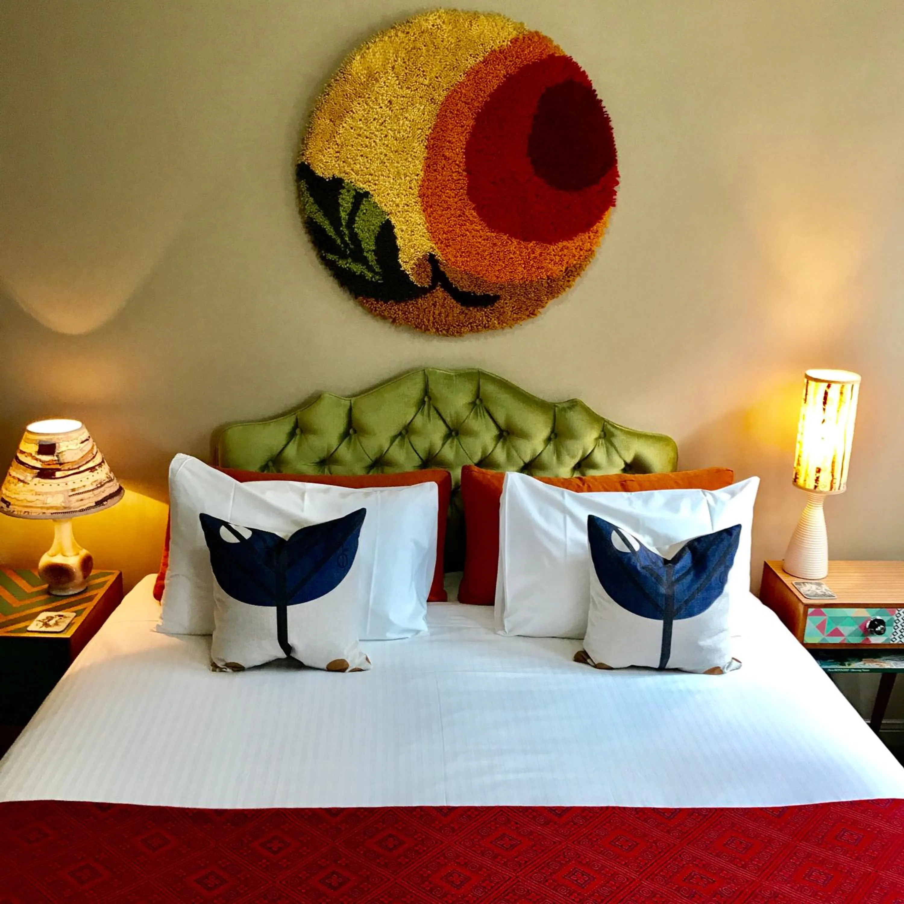 Decorative detail, Bed in Vine Valley Inn