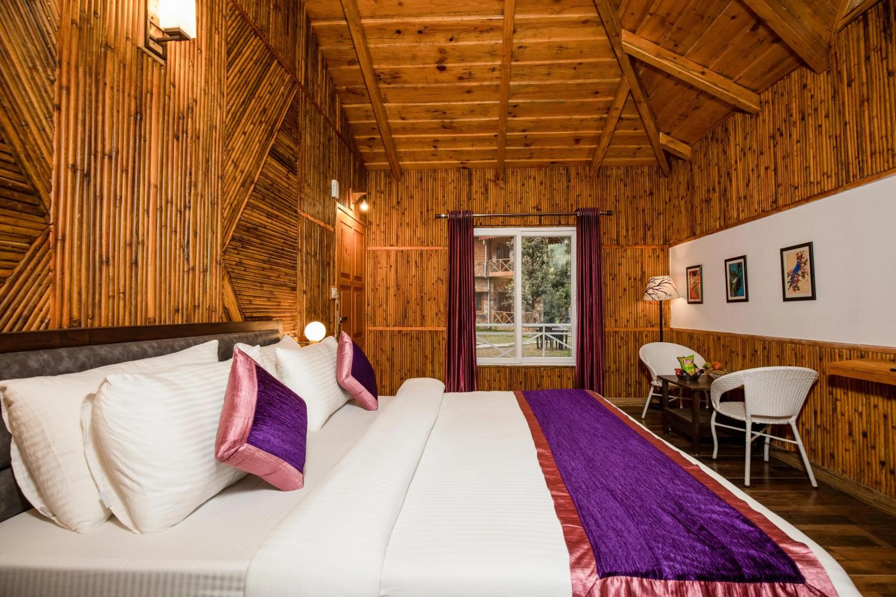 Bed in The Nature's Green Resort, Bhimtal, Nainital