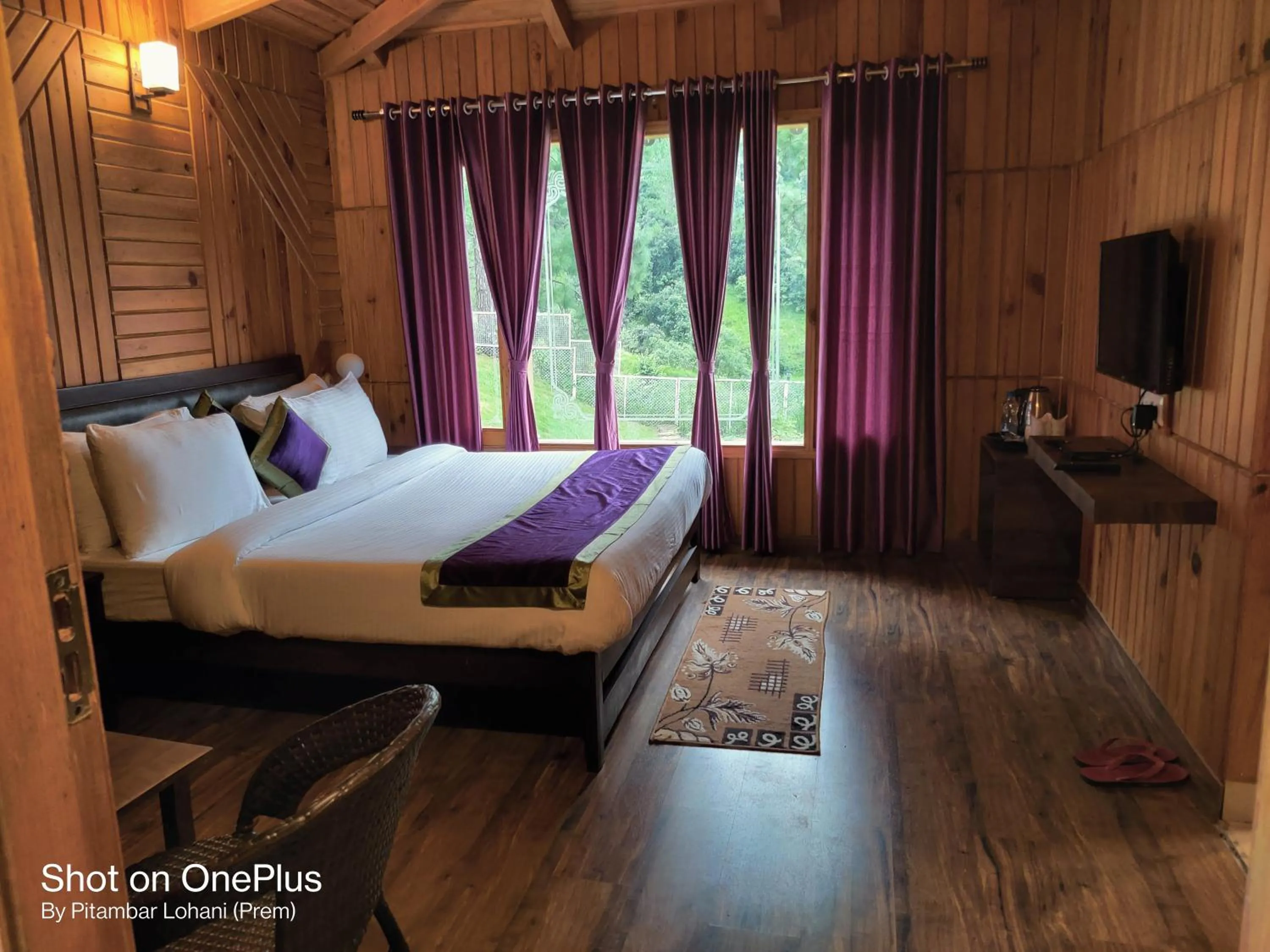 Bed in The Nature's Green Resort, Bhimtal, Nainital